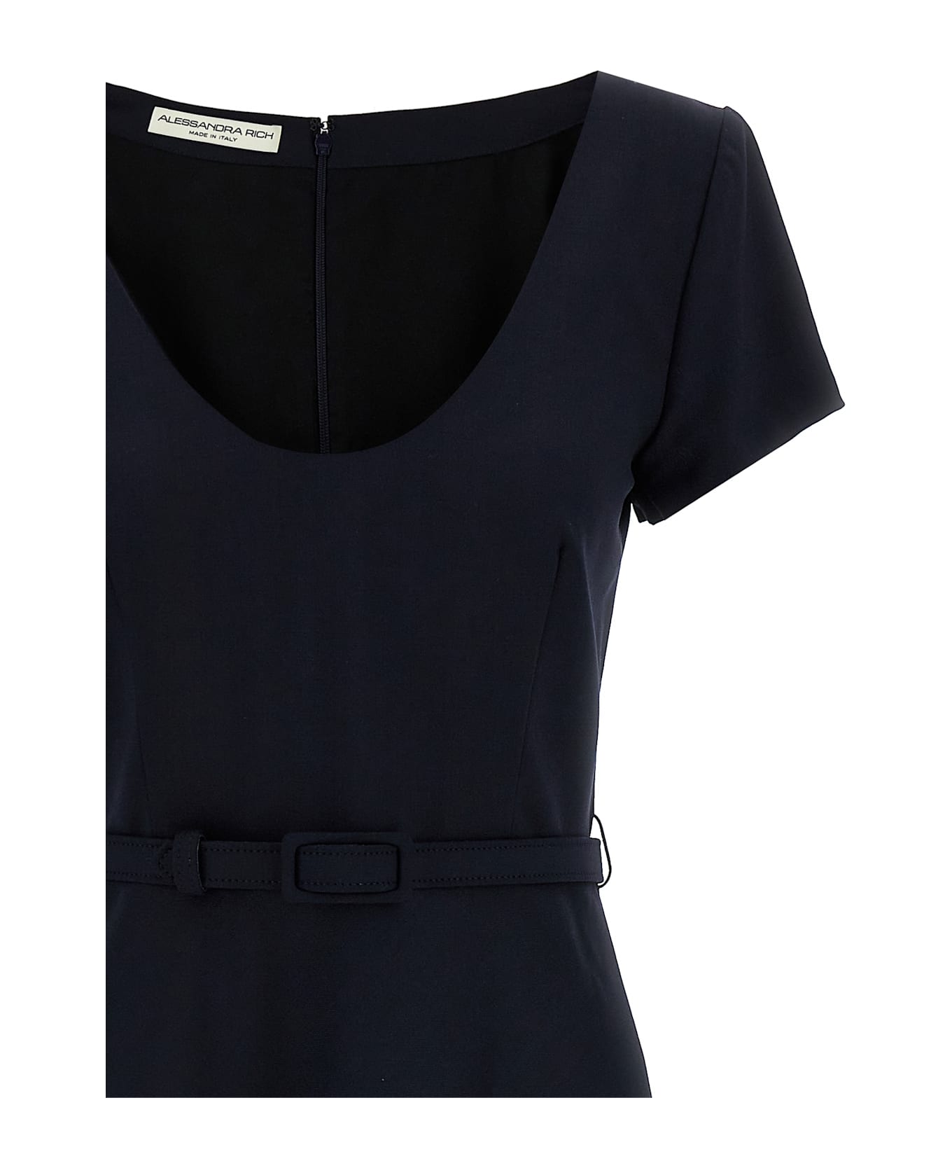 Alessandra Rich Belt Dress - Blue