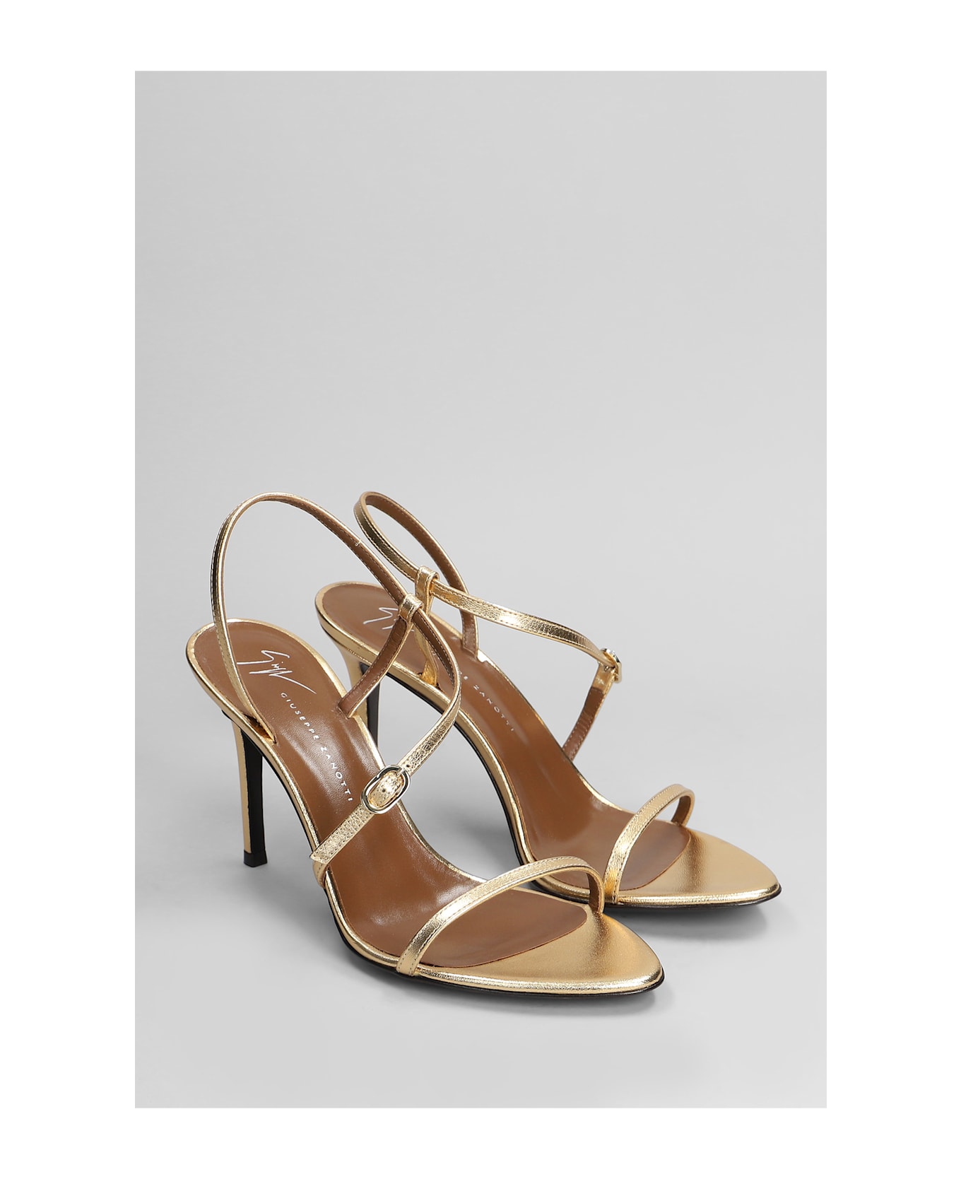Giuseppe Zanotti Audrinette 90 Sandals In Gold Leather - gold