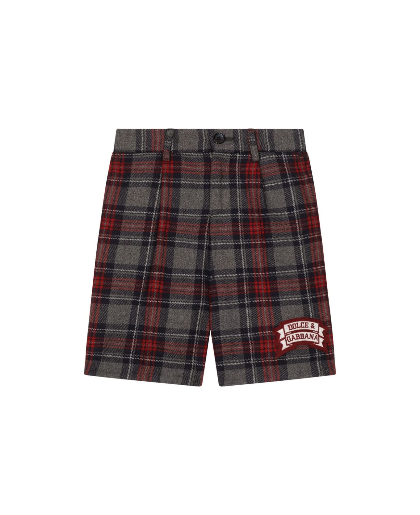 Dolce & Gabbana Shorts Tartan Con Stampa - Red ボトムス