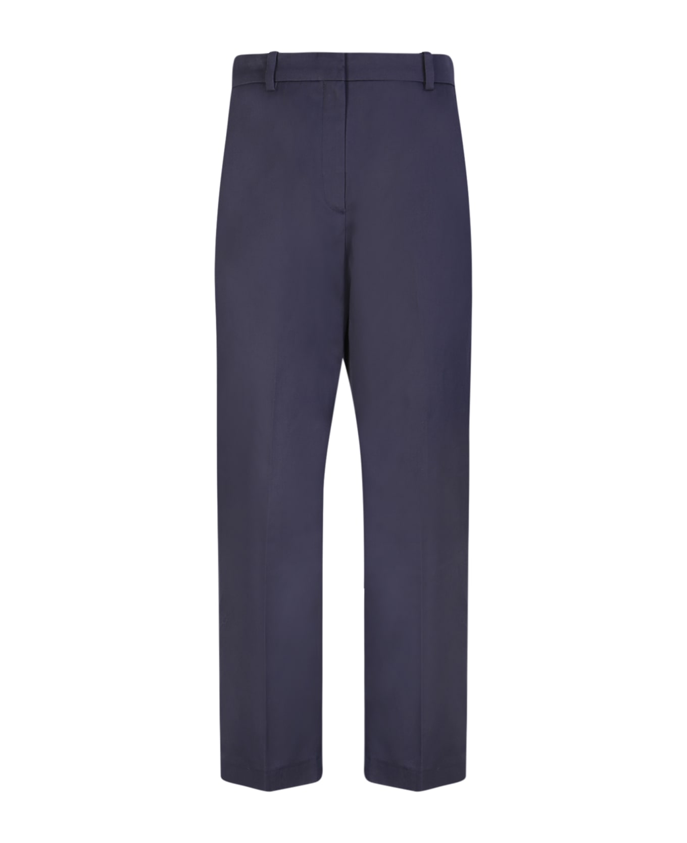 Kenzo Cotton Pleat-front Trousers - Blu