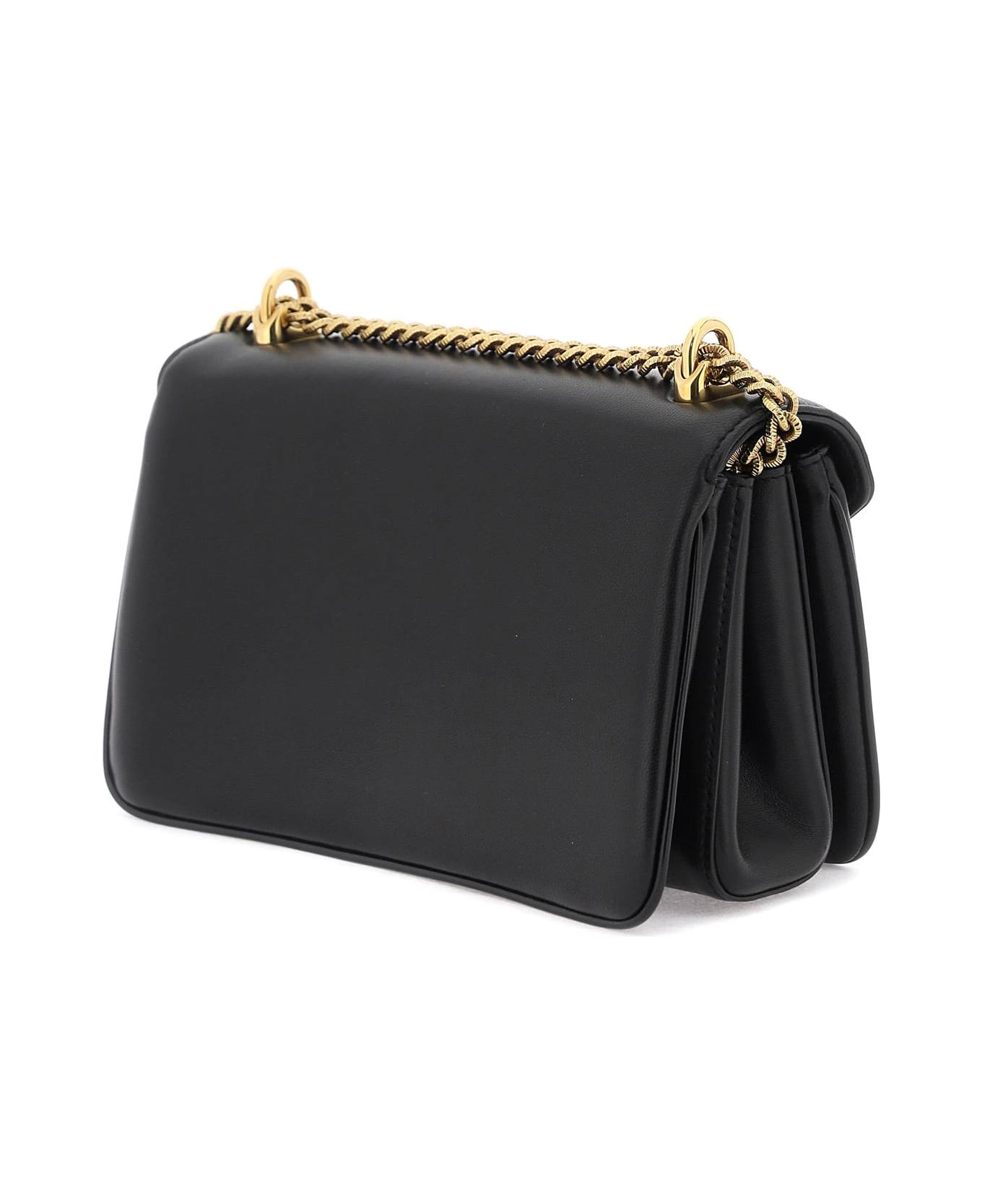Dolce & Gabbana Black Nappa Leather Devotion Shoulder Bag - Black