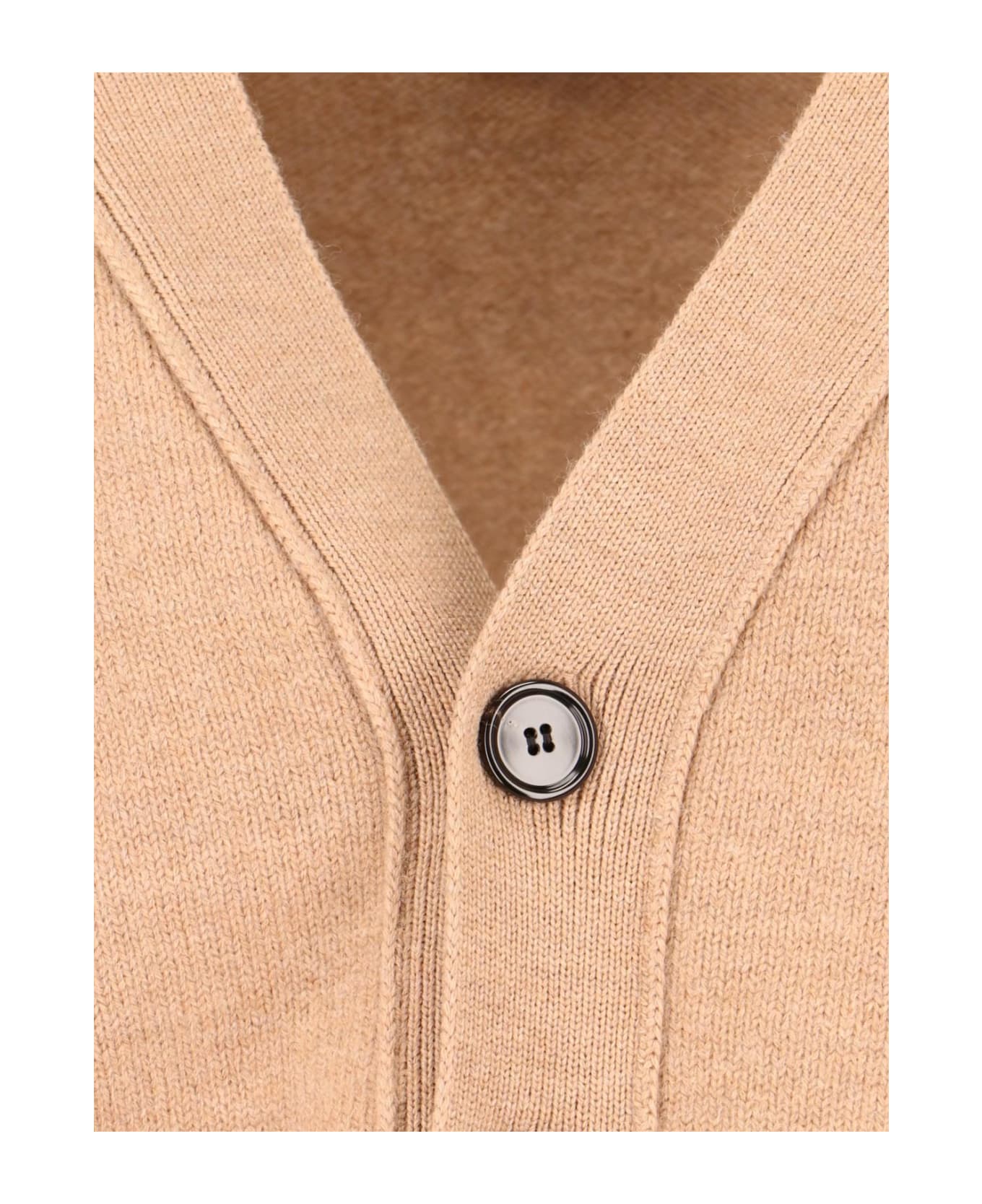 Ami Alexandre Mattiussi 
 De Coeur
 Neckline Cardigan - NEUTRALS
