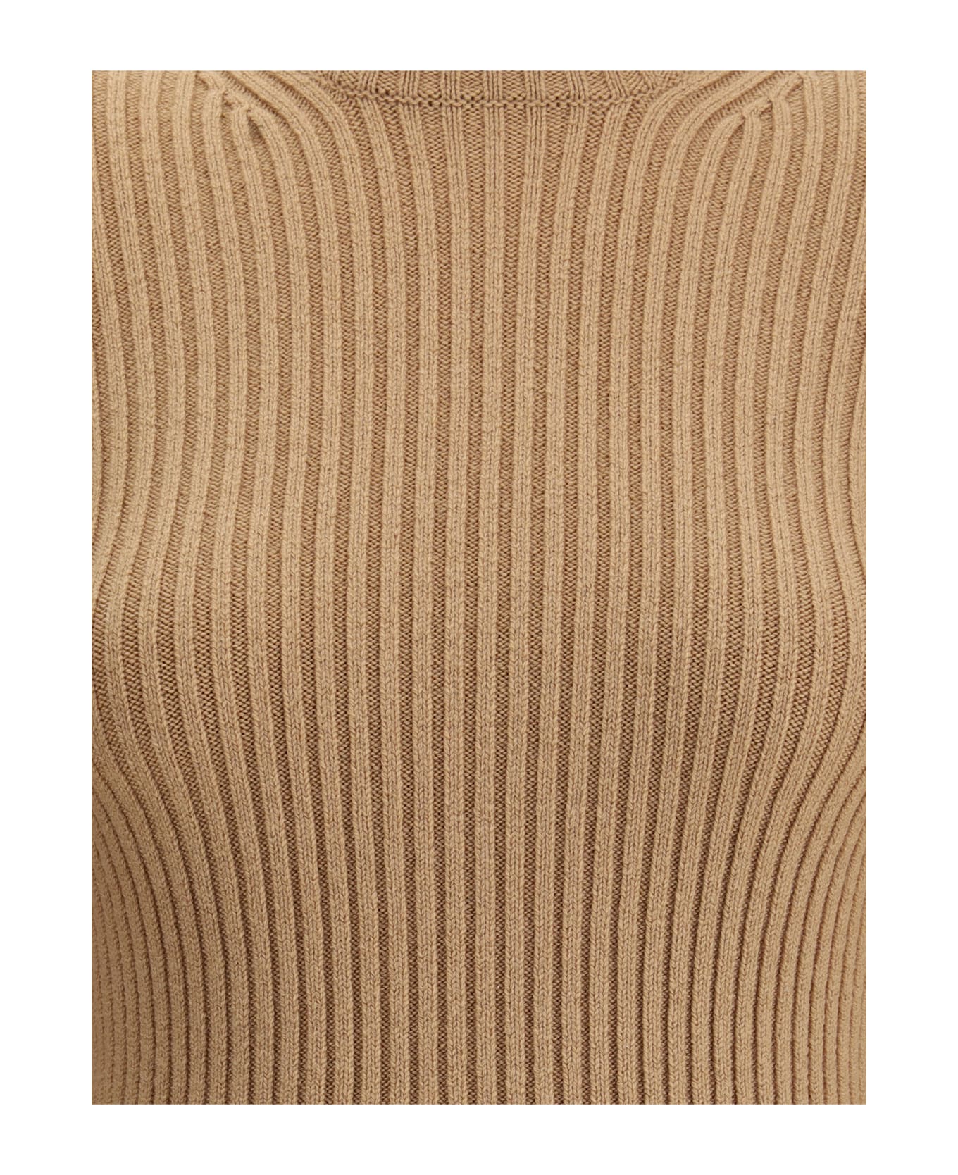 Max Mara Ribbed Long-sleeve T-shirt - Beige