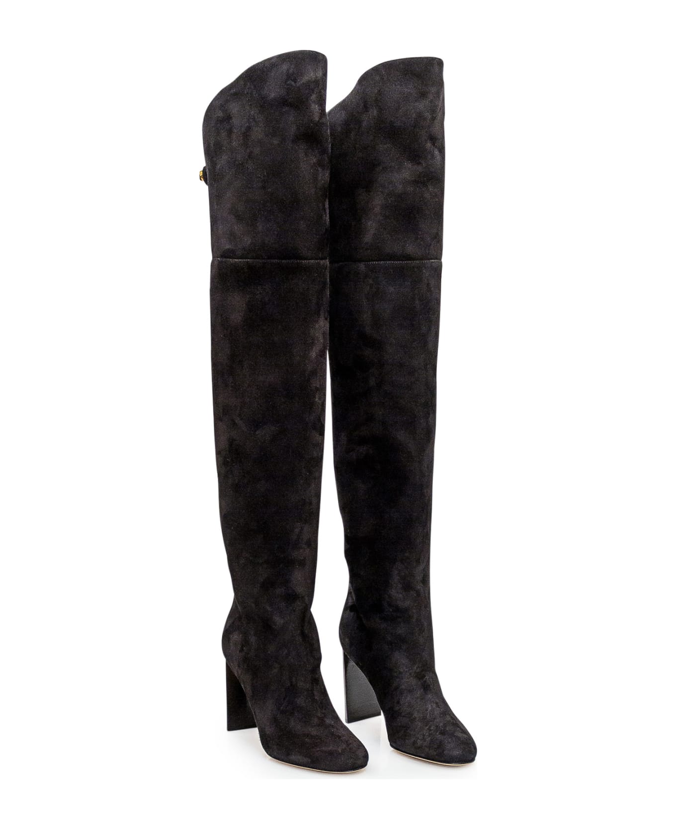 Maison Skorpios Marylin Suede Leather Boots - BLACK ブーツ