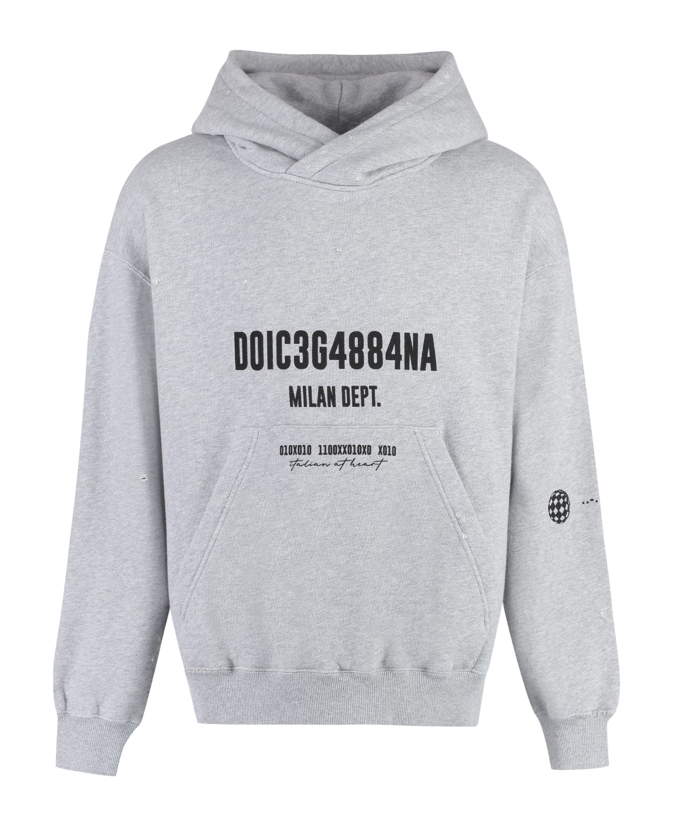 Dolce & Gabbana Logo Cotton Hoodie - grey