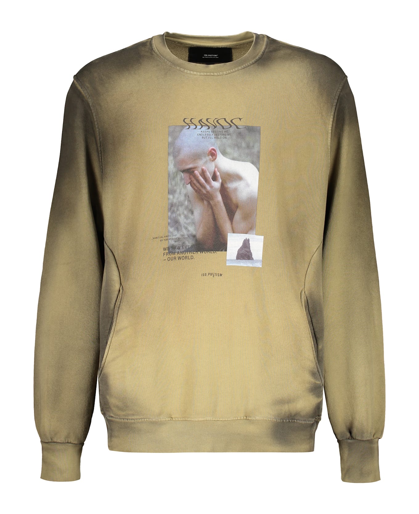 Iso.Poetism Printed Cotton Sweatshirt - green