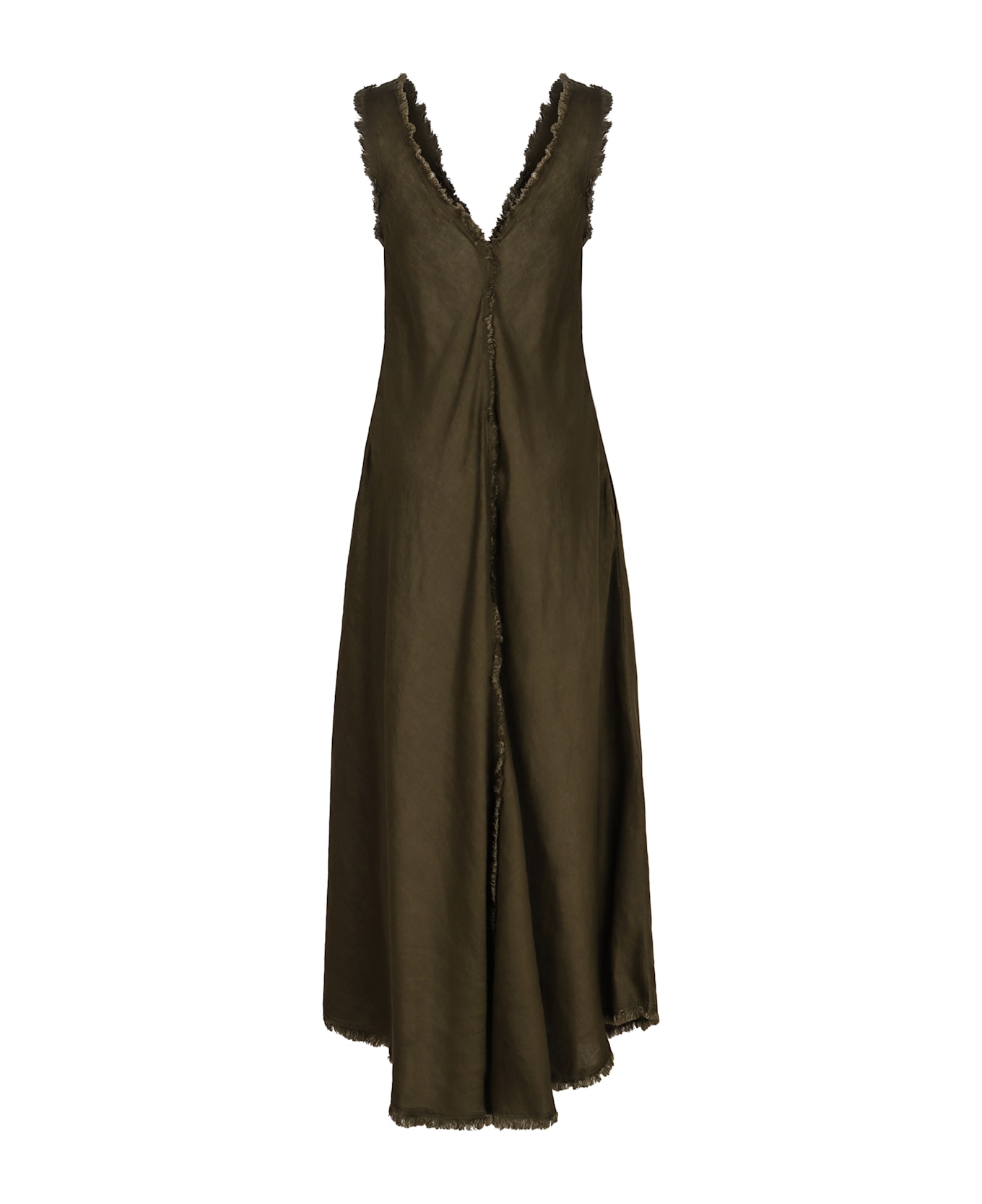 Parosh Linen Dress - green