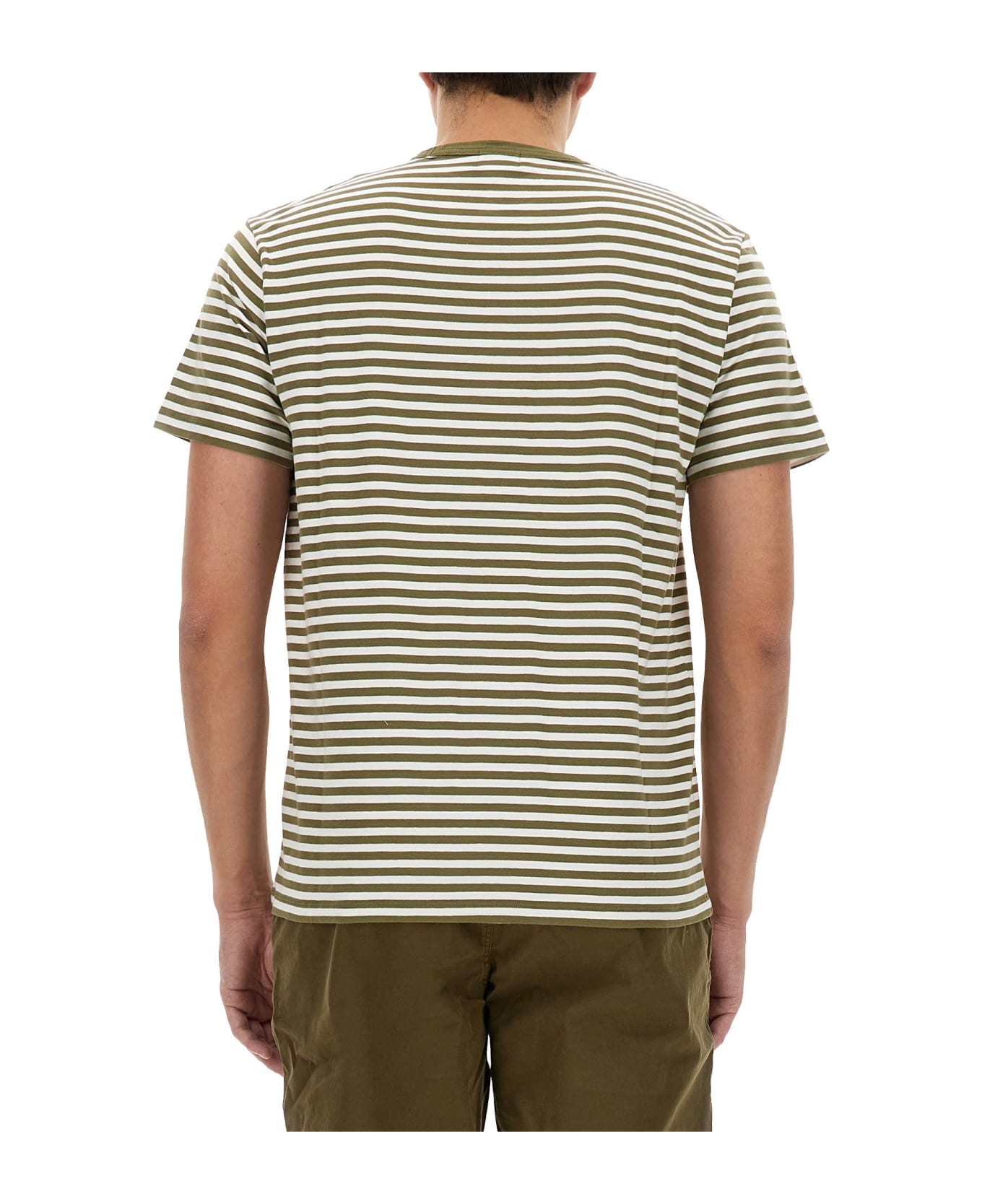 Woolrich Striped T-shirt - Military