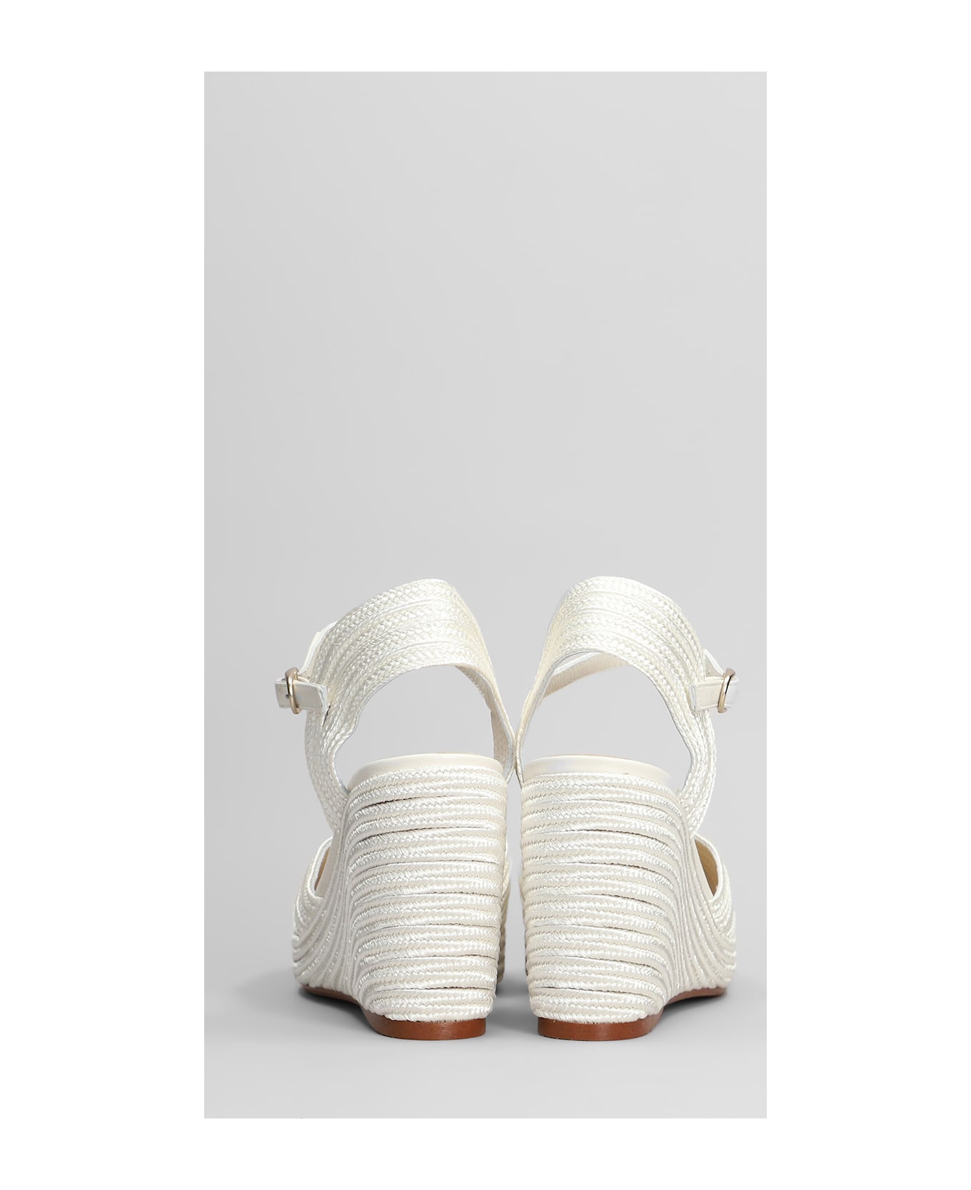 Castañer Carolyn-142 Wedges In White Fabric - white