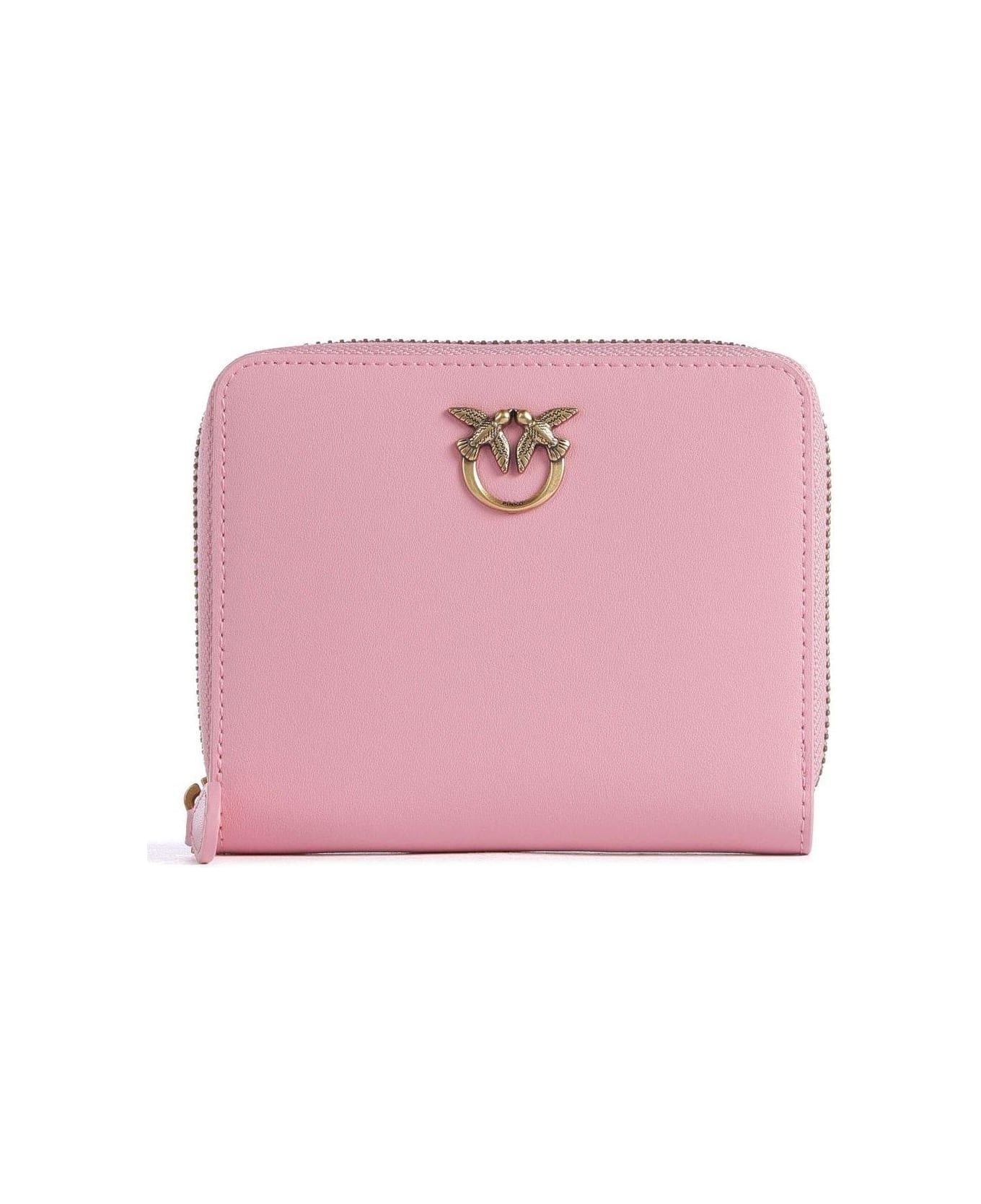 Pinko Logo Plaque Zip Around Wallet - Q Rosa Marino 財布
