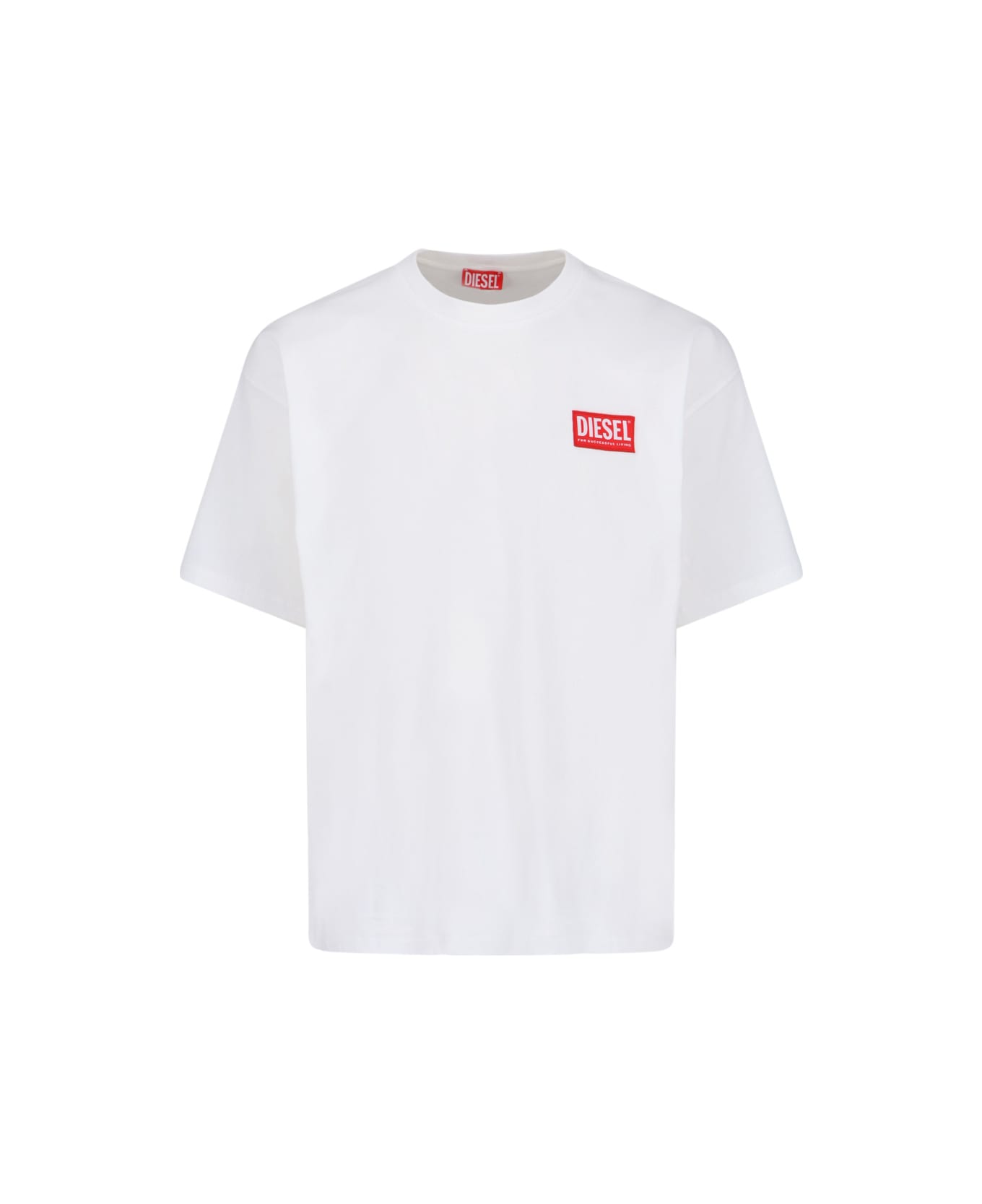 Diesel T-boxt Cotton Crew-neck T-shirt - White