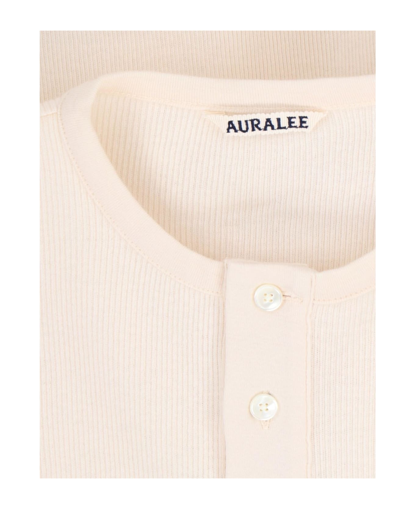 Auralee Ribbed Sweater - White