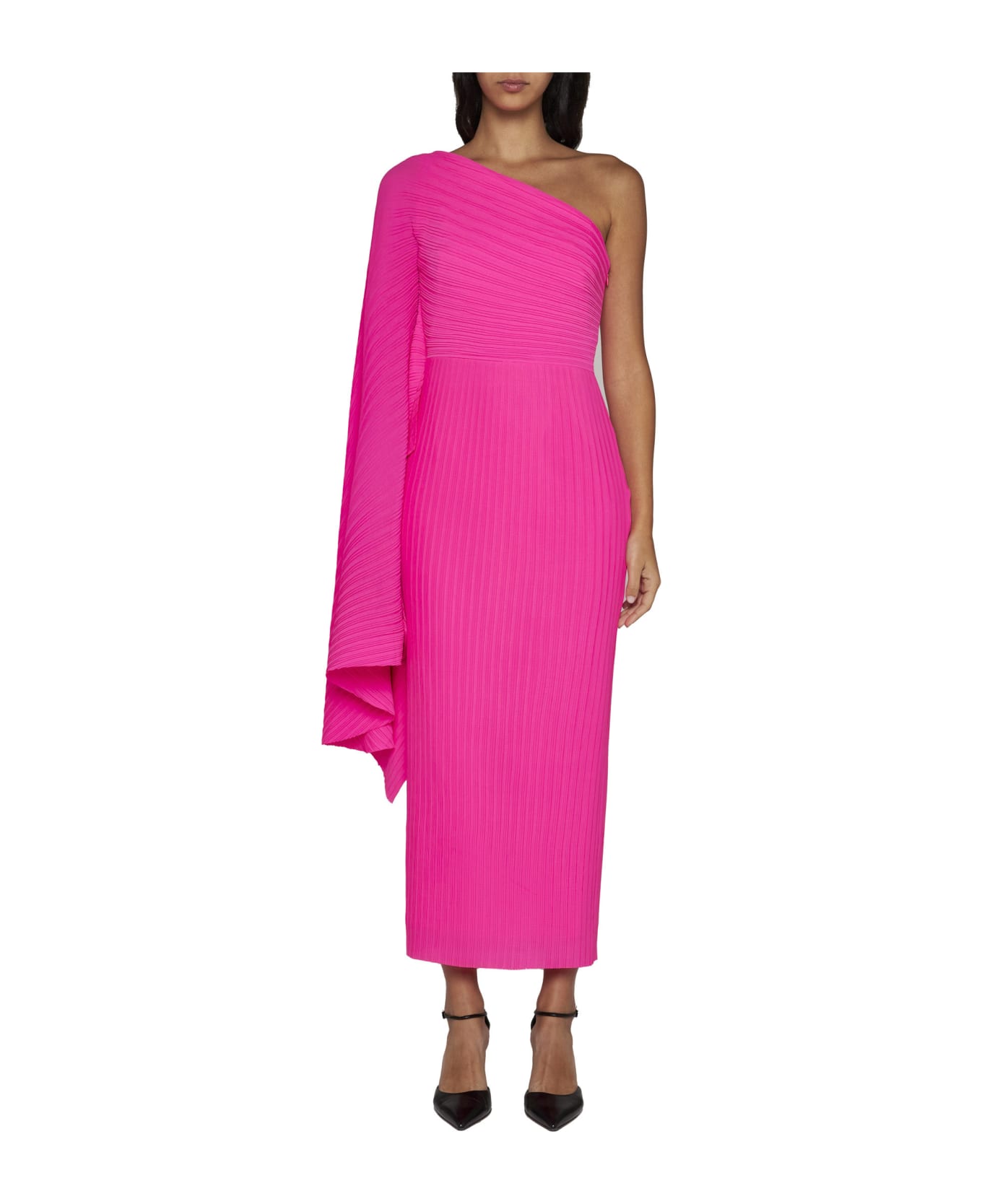 Solace London Dress - Hot pink