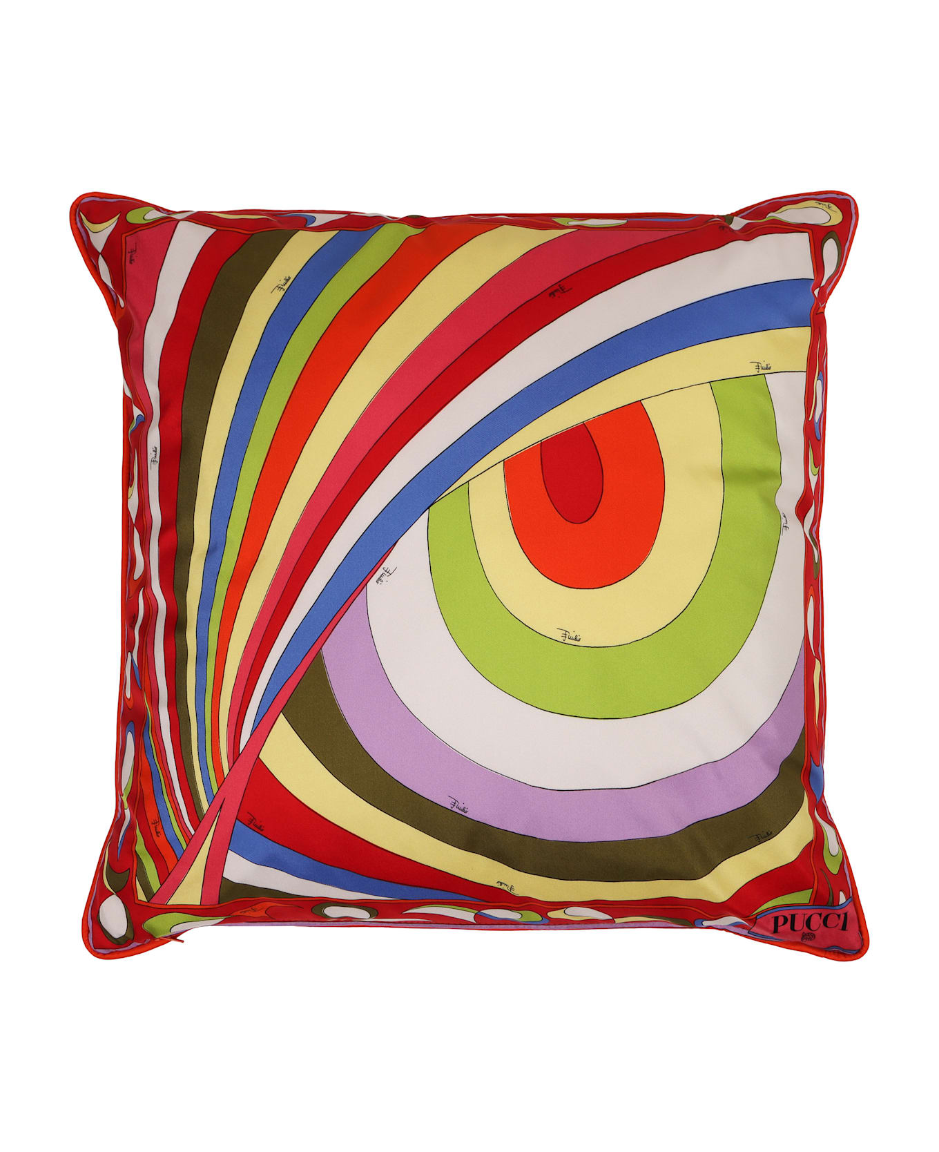 Pucci Silk Cushion - red