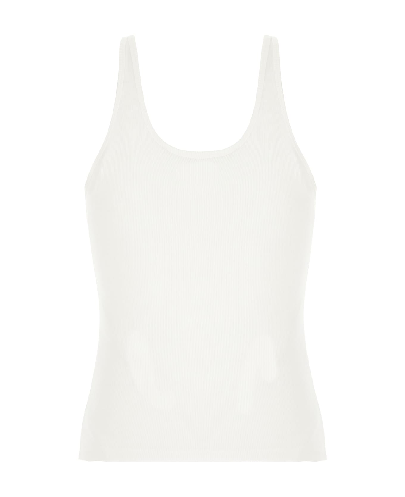 AMIRI Ivory Stretch Modal Blend Top - ALABASTER