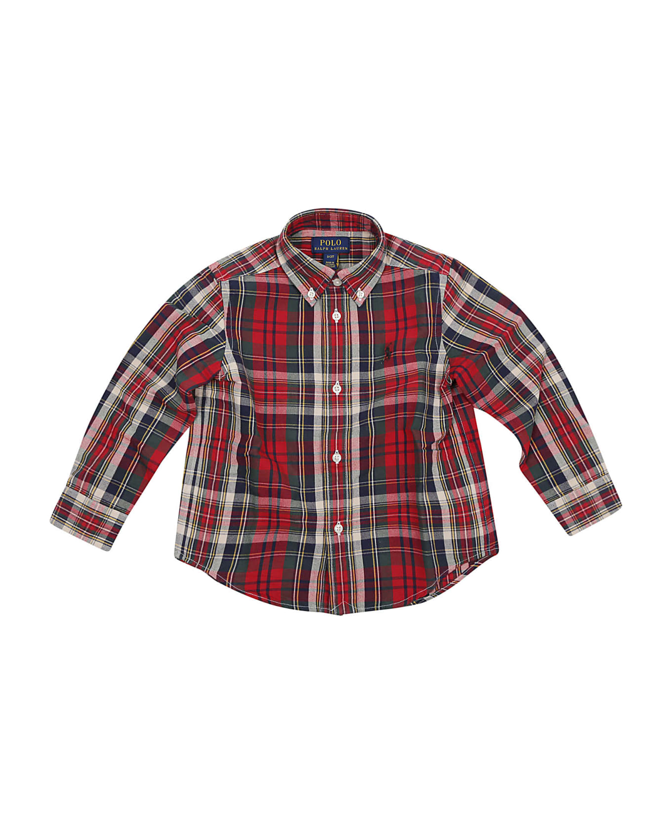 Ralph Lauren Ls Bd Ppc-shirts-sport Shirt - Red Green Multi