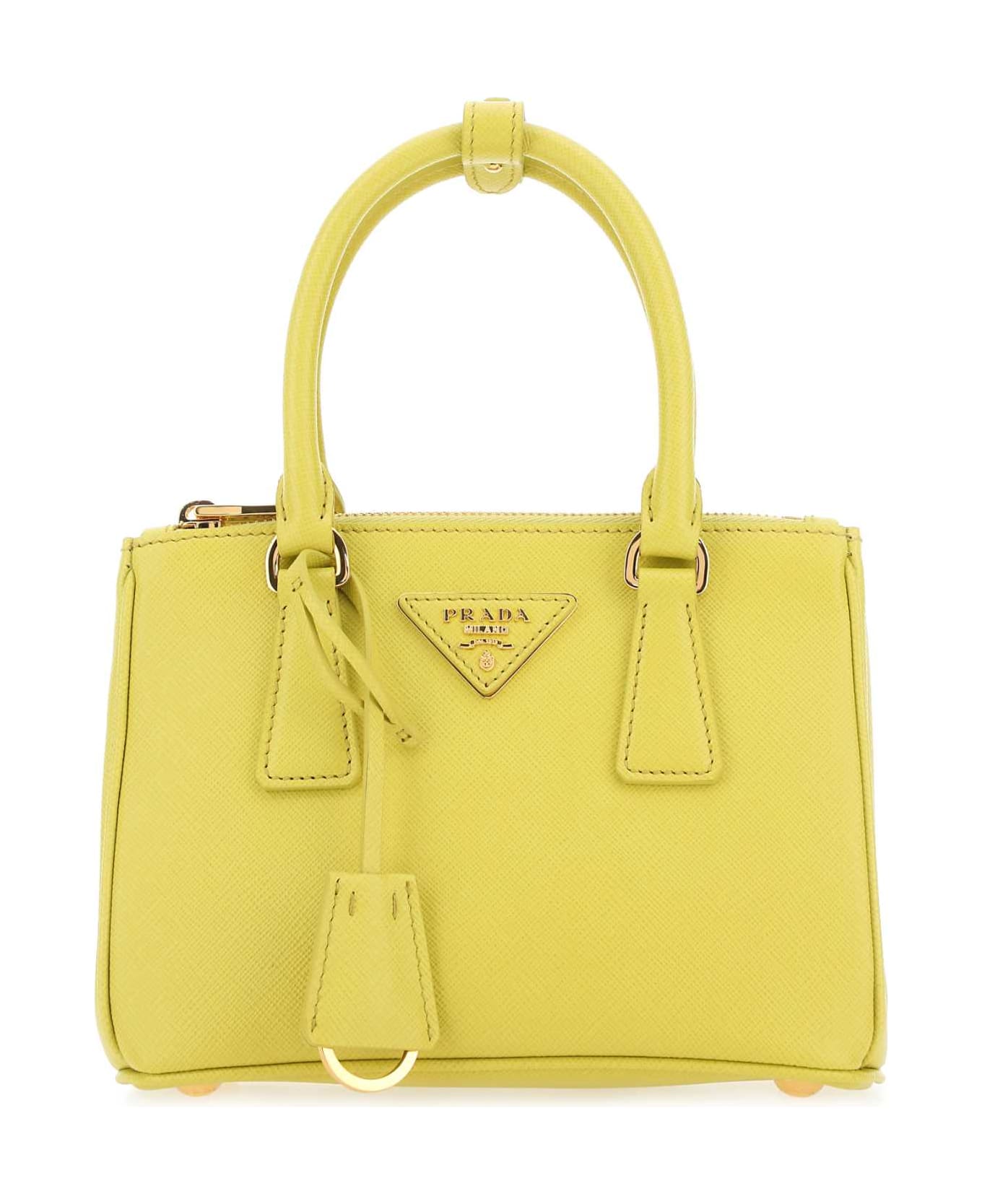 Prada Yellow Leather Handbag - Yellow