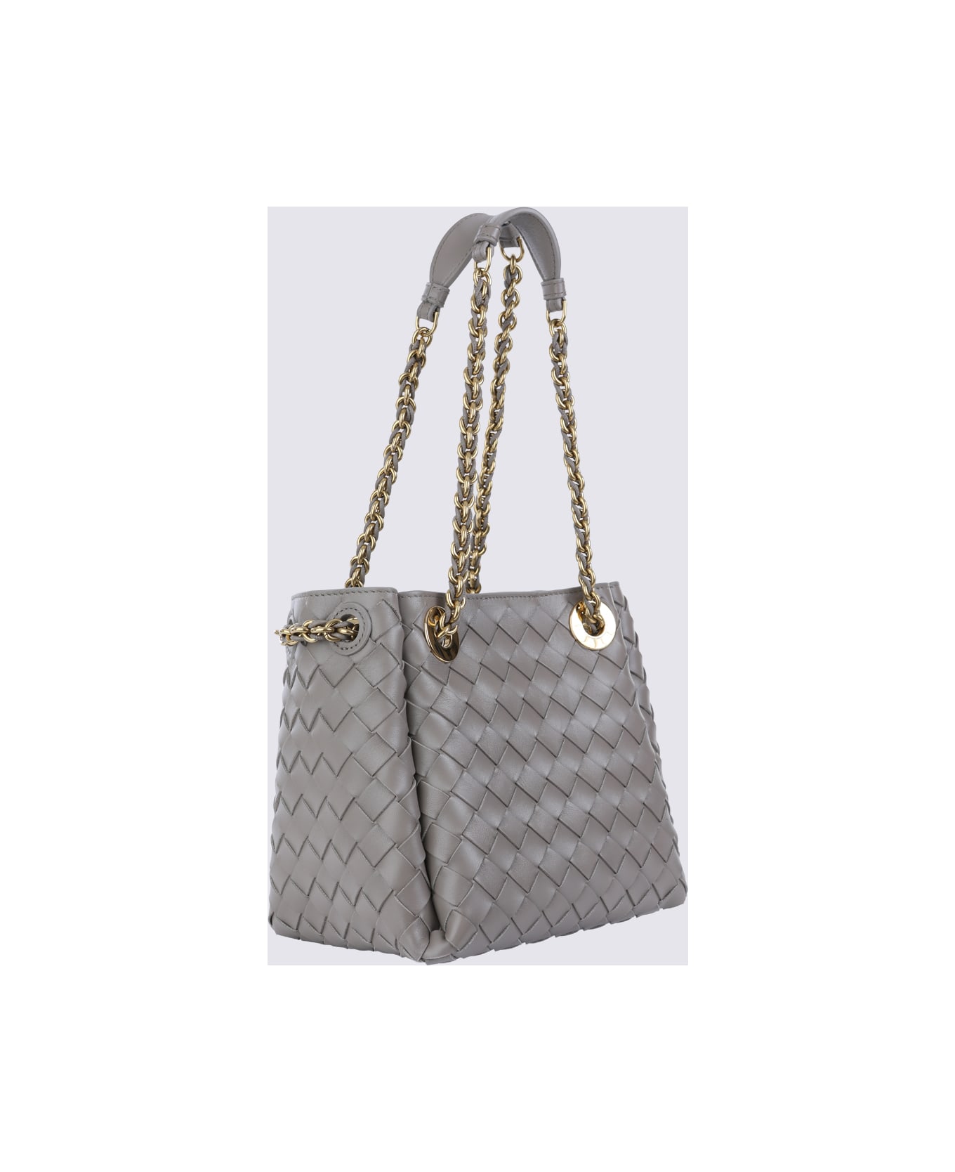 Bottega Veneta Grey Leather Parachute Small Satchel - Yellow