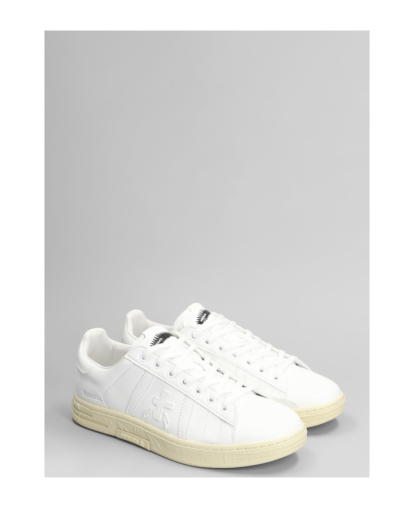 Premiata Russell Sneakers In White Leather - white
