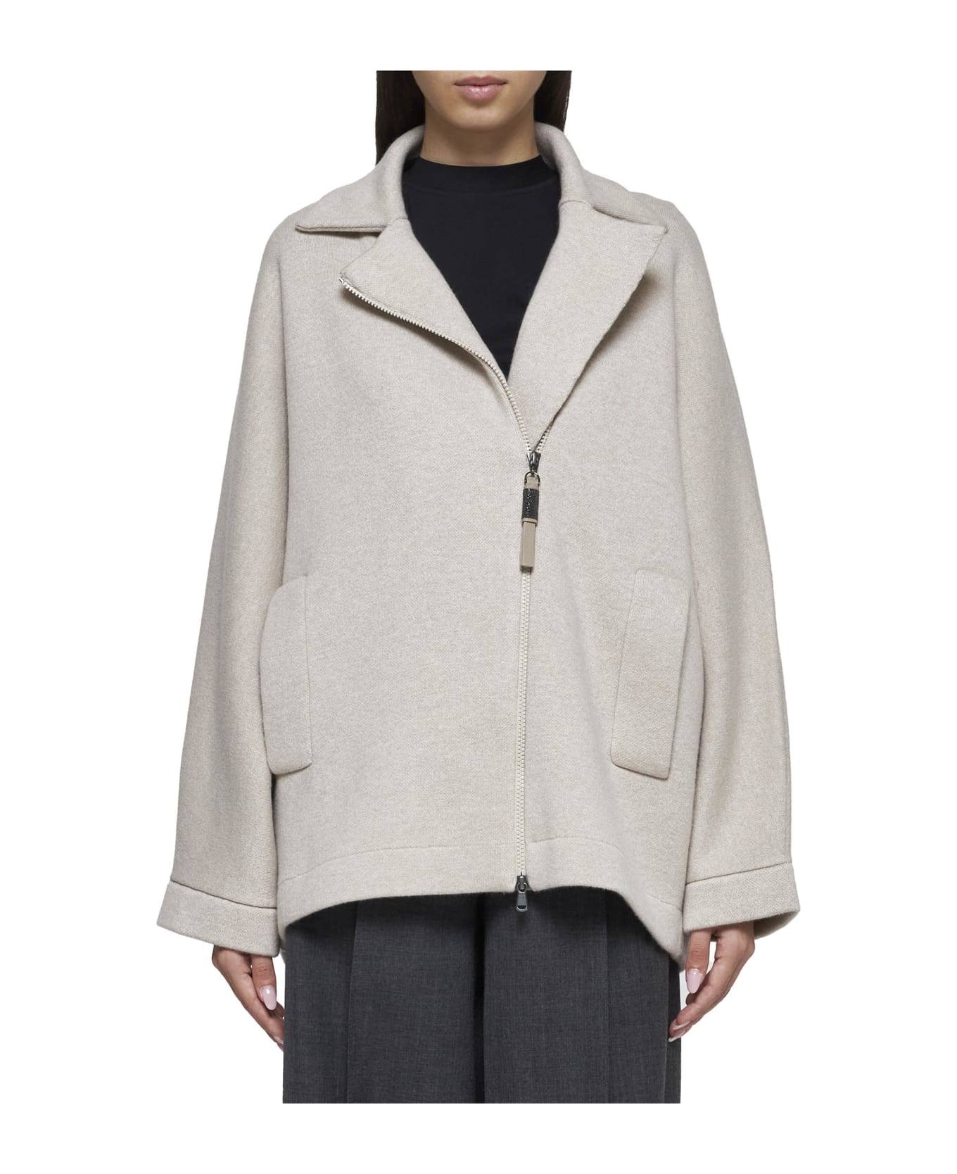 Brunello Cucinelli Cardigan - Feather nebbia