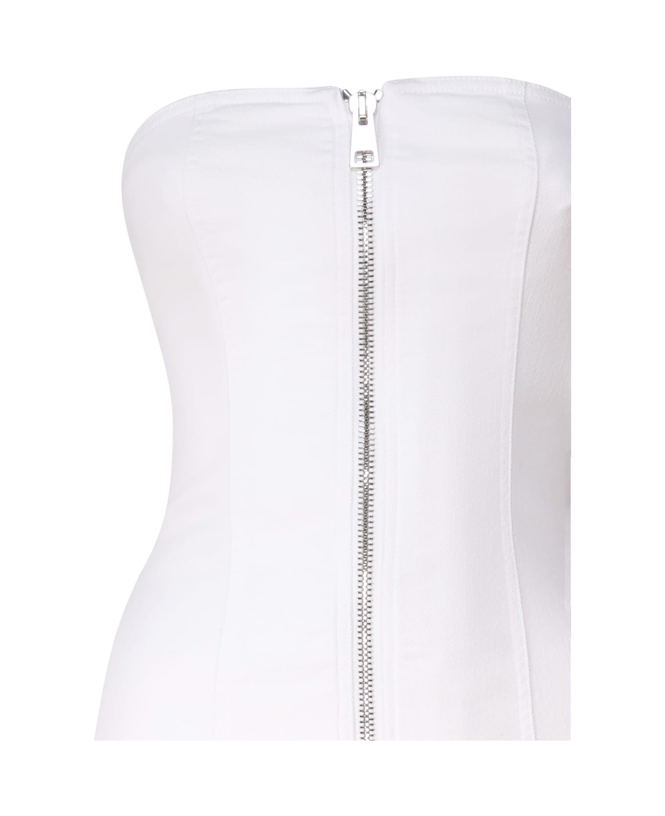 Dondup Short Bull Dress - White