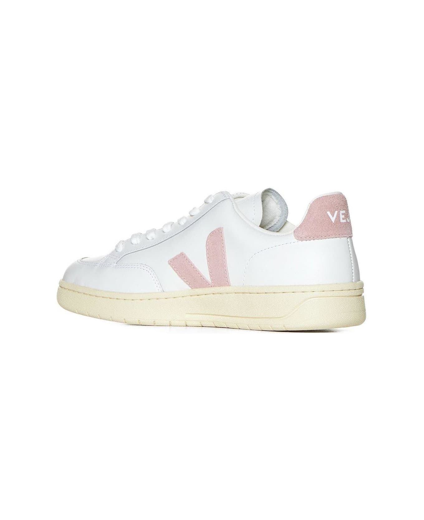 Veja V-12 Lace-up Sneakers - WHITE
