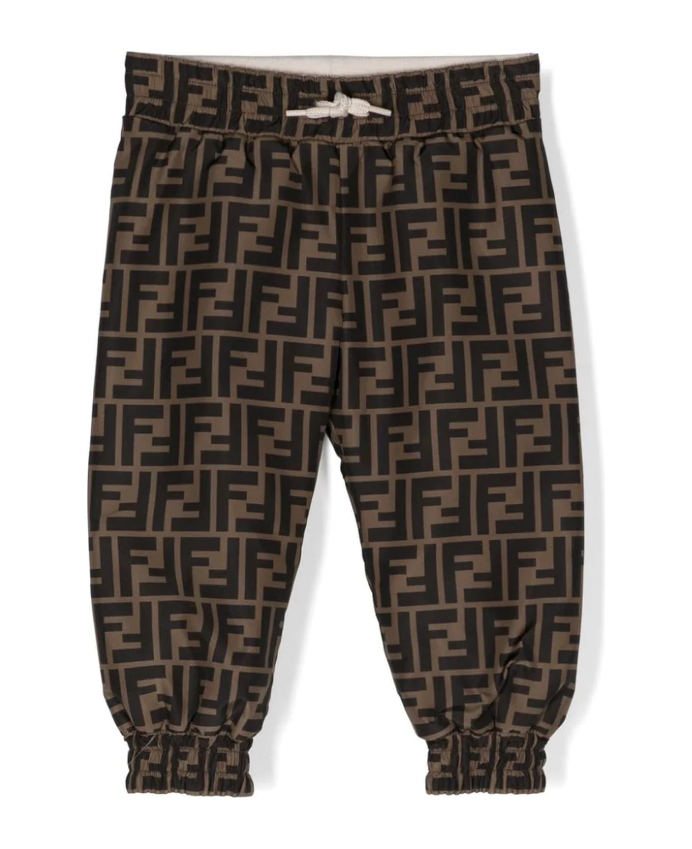 Fendi Kids Trousers Brown - Brown