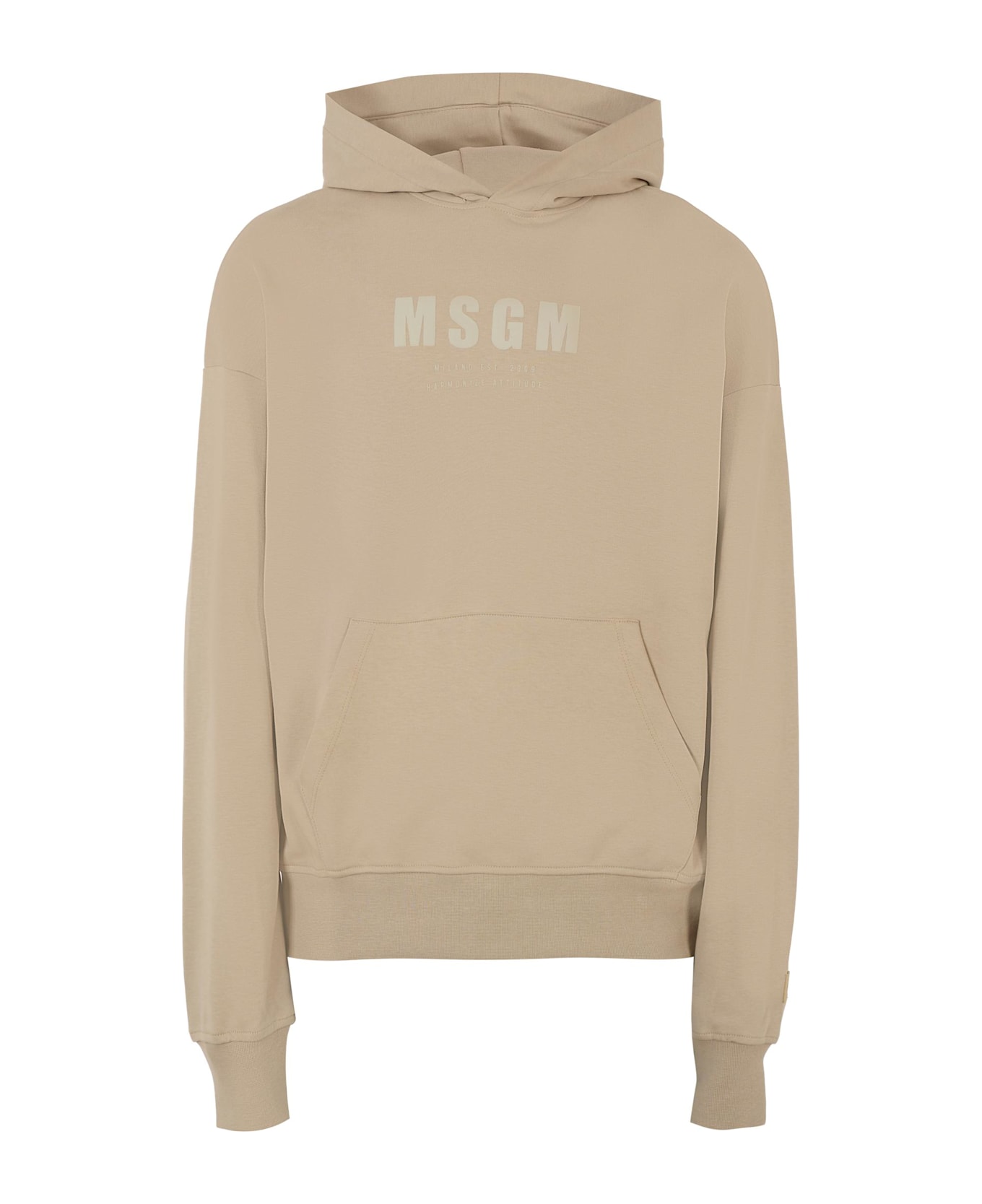 MSGM Beige Sweatshirt For Kids With Logo - Beige