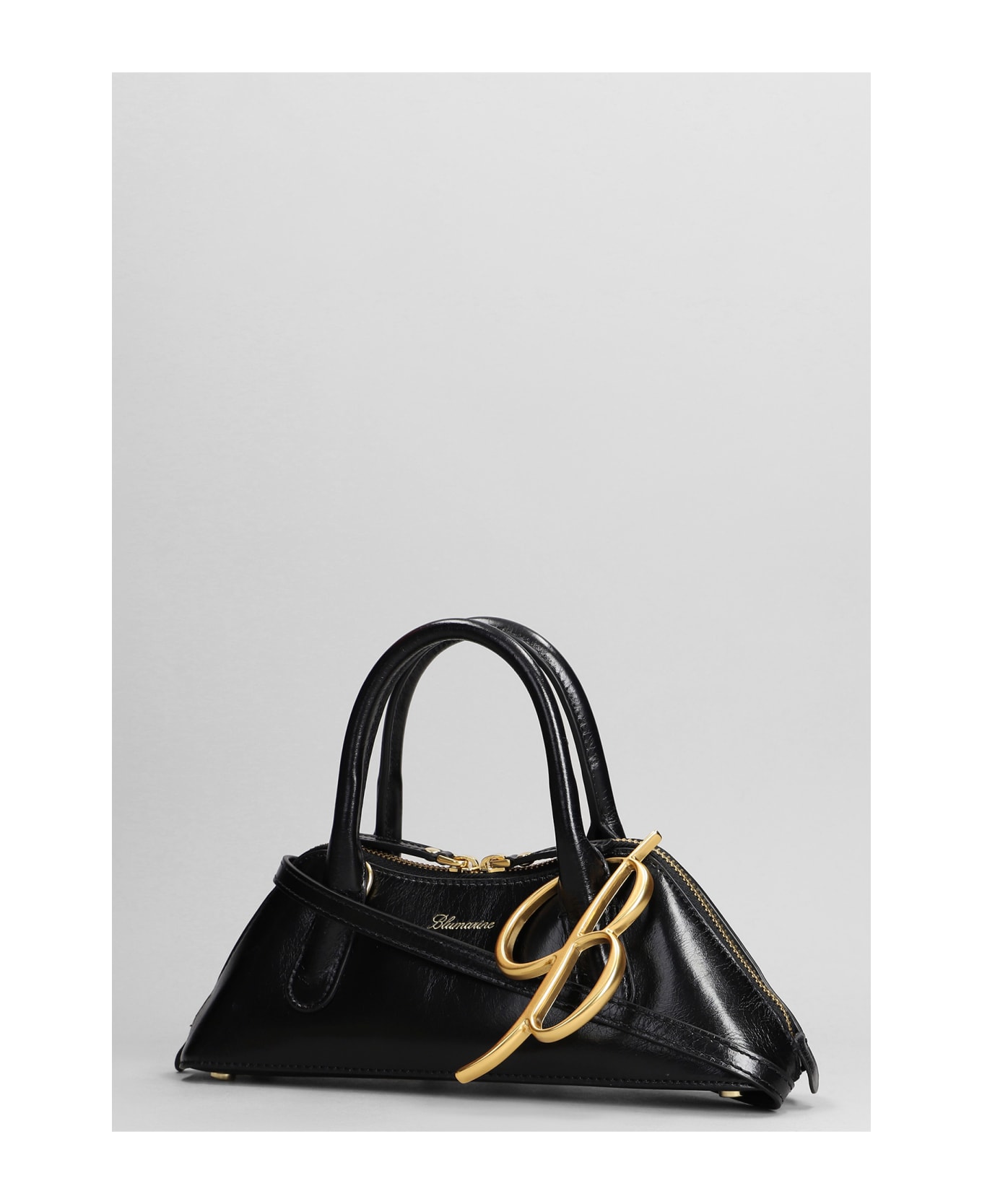 Blumarine Shoulder Bag In Black Leather - BLACK トートバッグ