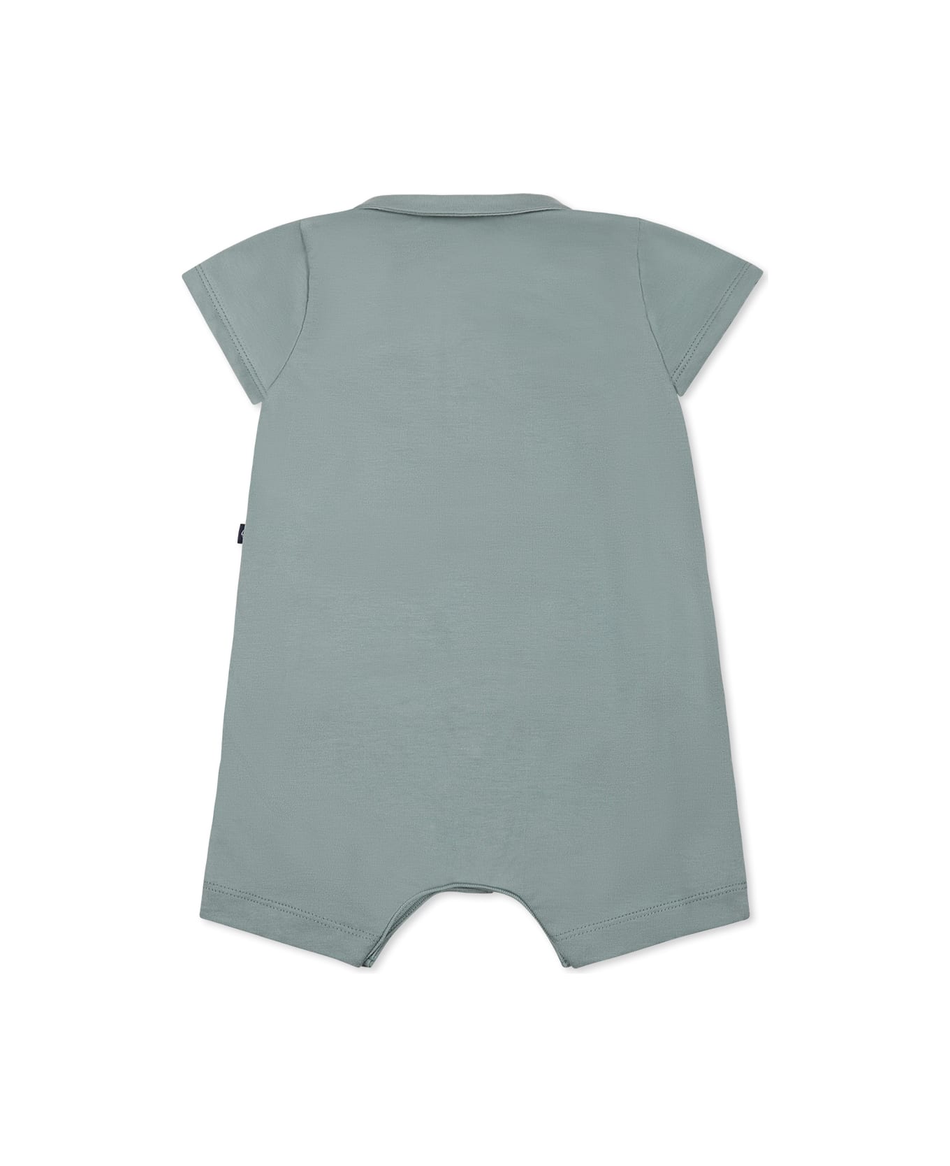 Petit Bateau Green Romper For Baby Boy With Lemon Print - Light Blue