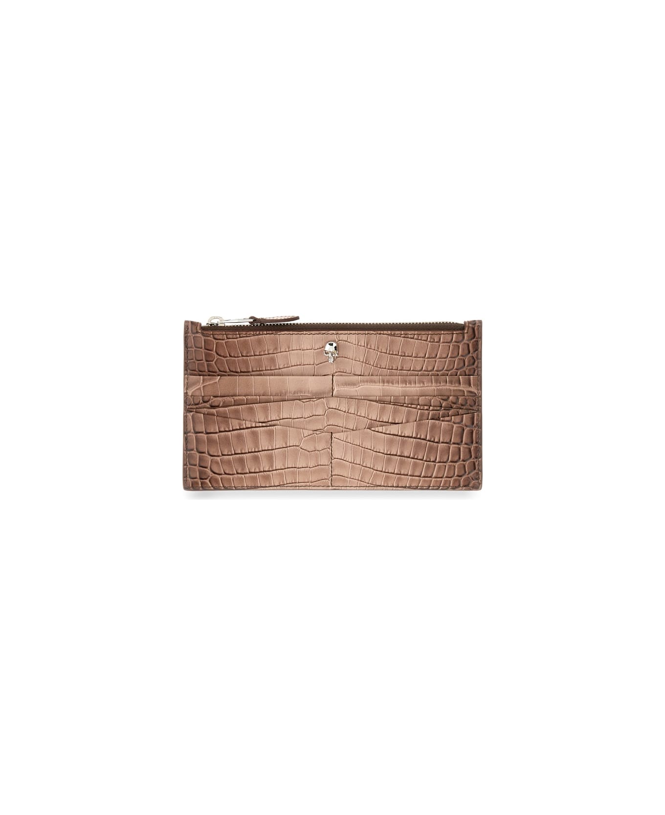 Alexander McQueen Flat Wallet With Zipper - PINK