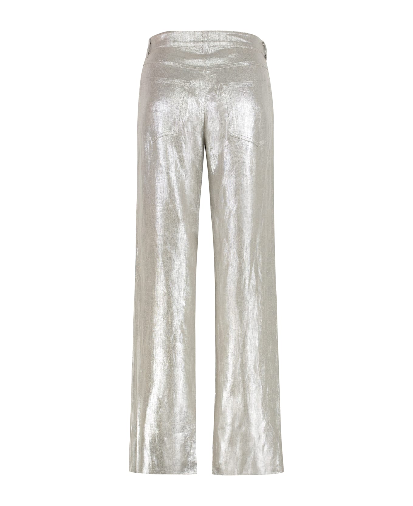 
S Max Mara Malika Linen Trousers - Silver