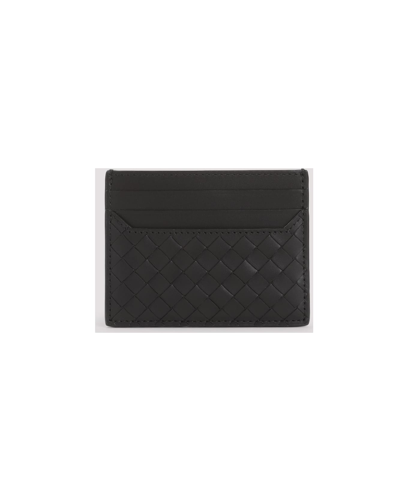 Bottega Veneta Black Leather Card Holder - Black