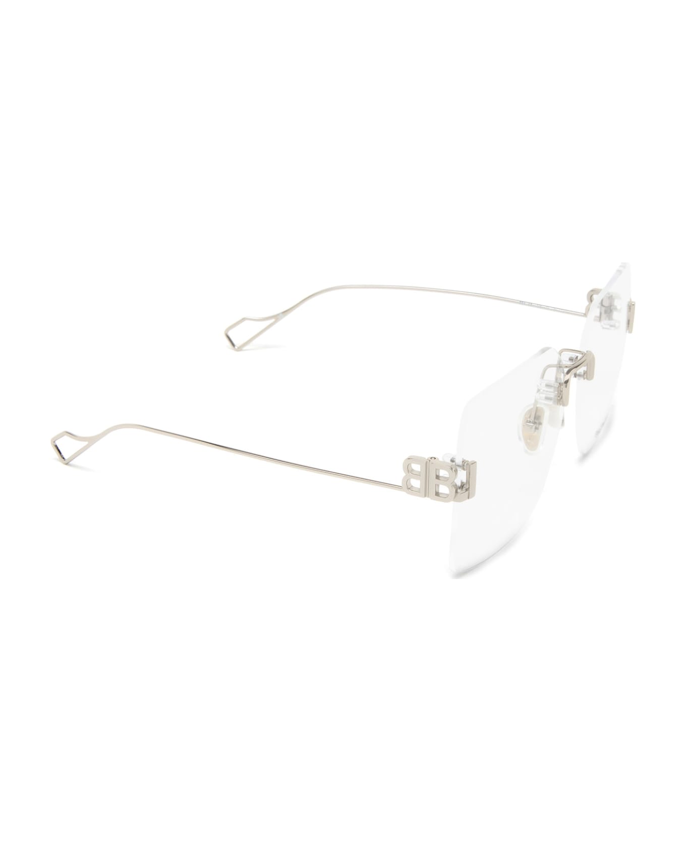 Balenciaga Eyewear Bb0113o Glasses - 002 SILVER SILVER TRANSPARENT