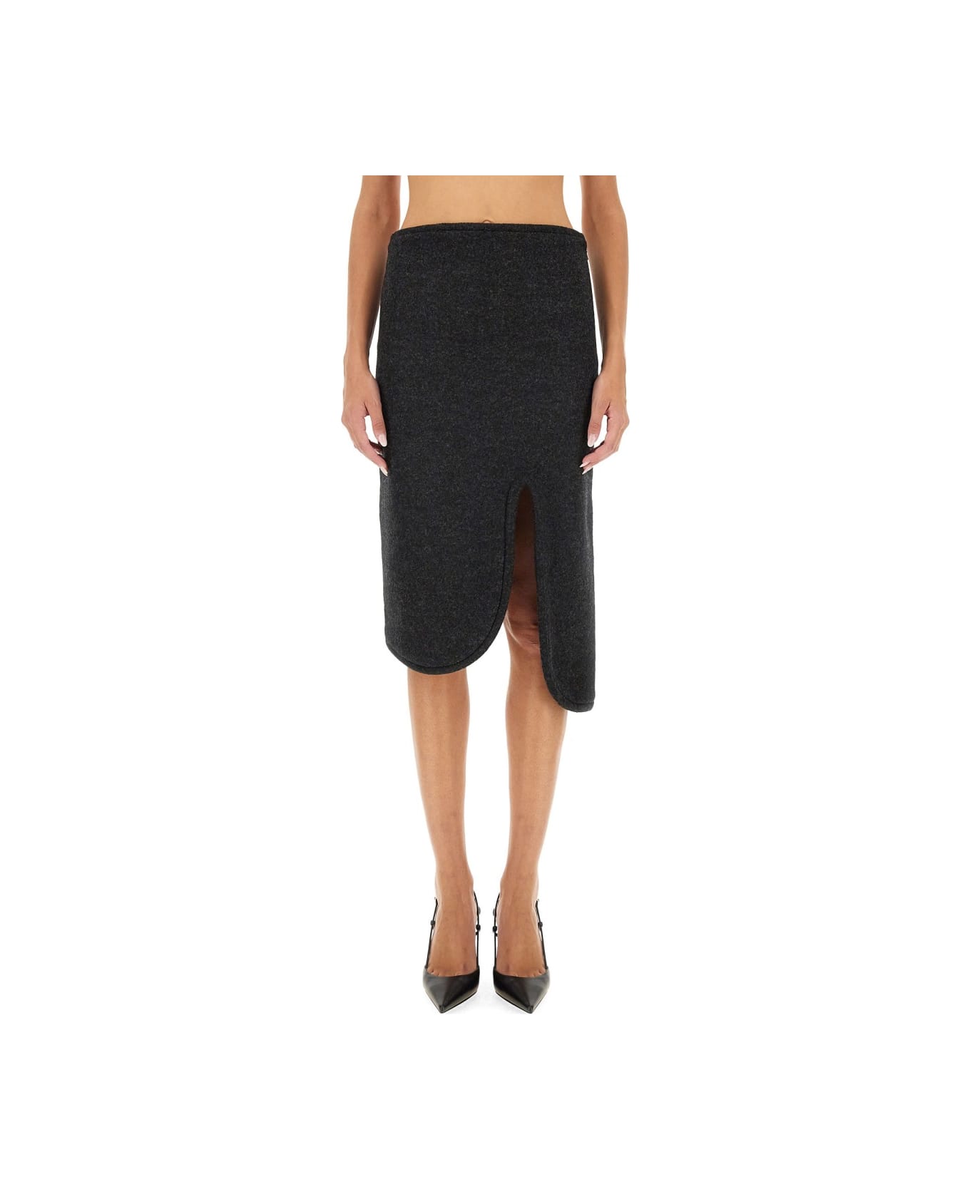 Victoria Beckham Padded Skirt With Tube Detail - GREY