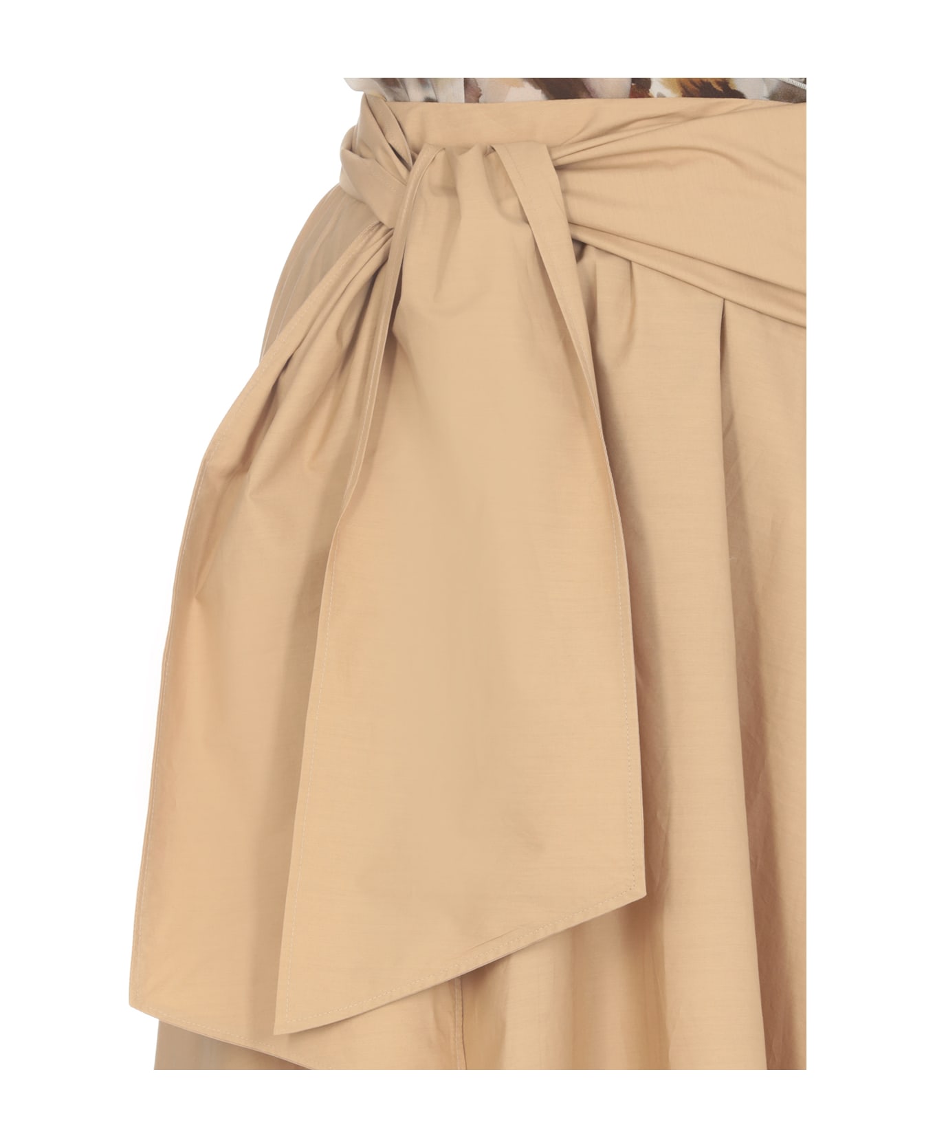 MSGM Cotton Skirt - Beige