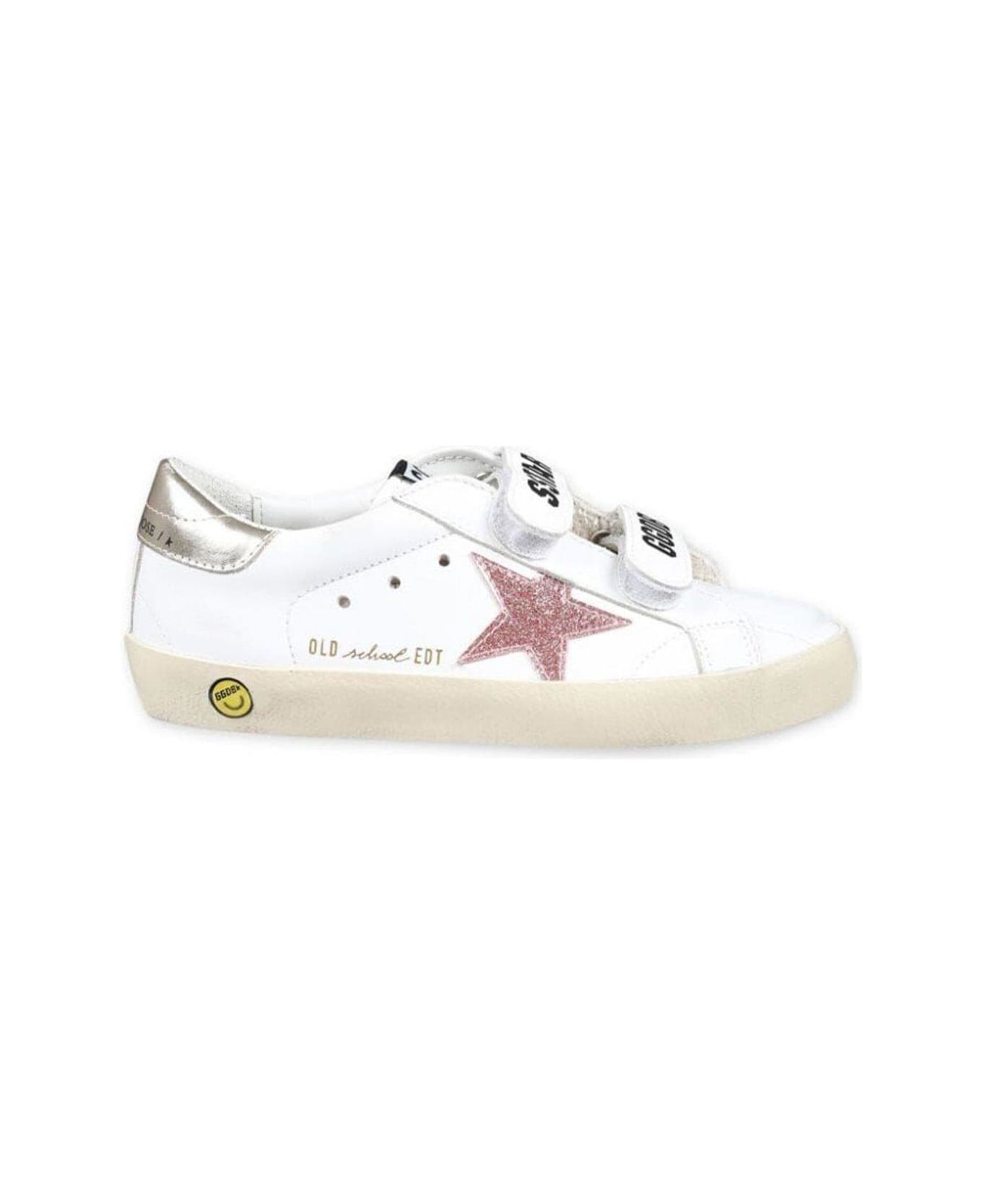 Golden Goose Young Old School Sneakers - White Peach Platinum