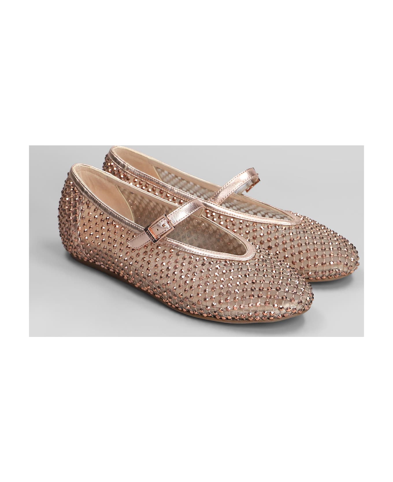 Le Silla Gilda Ballet Flats In Copper Leather - copper