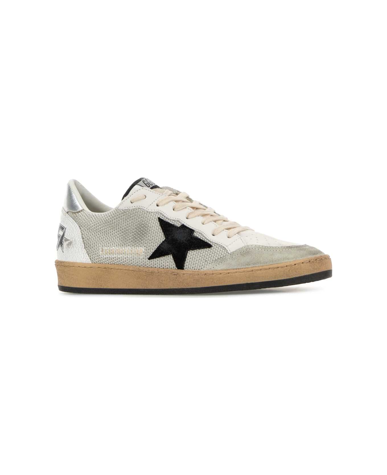 Golden Goose Multicolor Fabric And Leather Ball Star Sneakers - LIGHTSILVERBLACKWHITESILVER