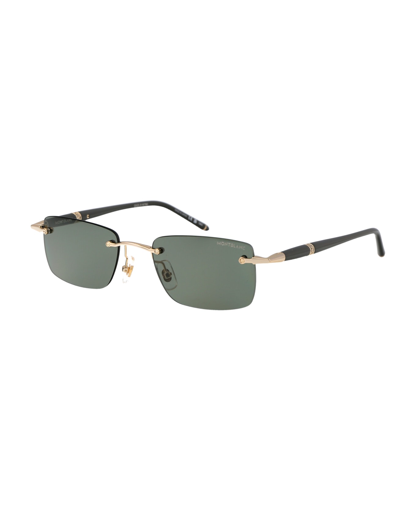 Montblanc Mb0344s Sunglasses - 005 GOLD GREY GREEN