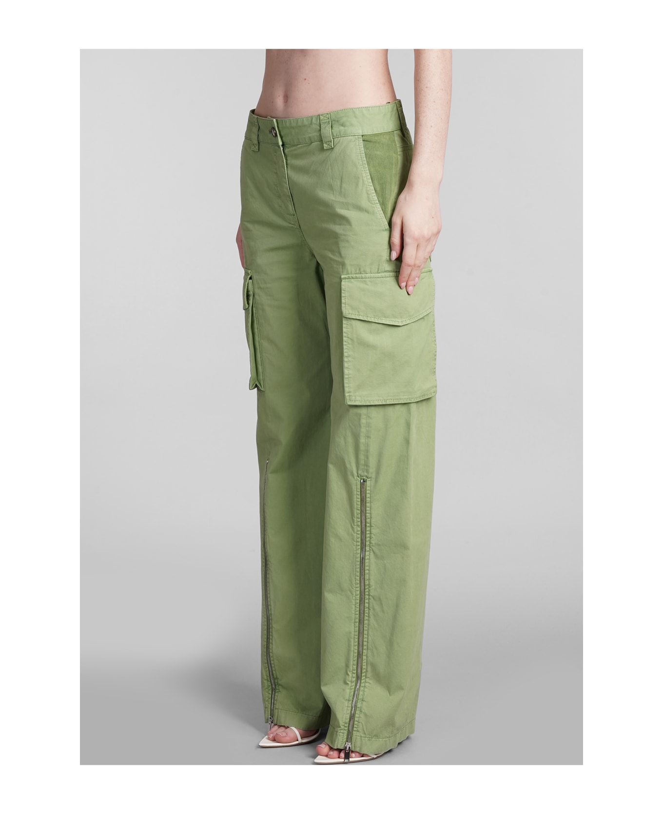 Stella McCartney Pants In Green Cotton - green