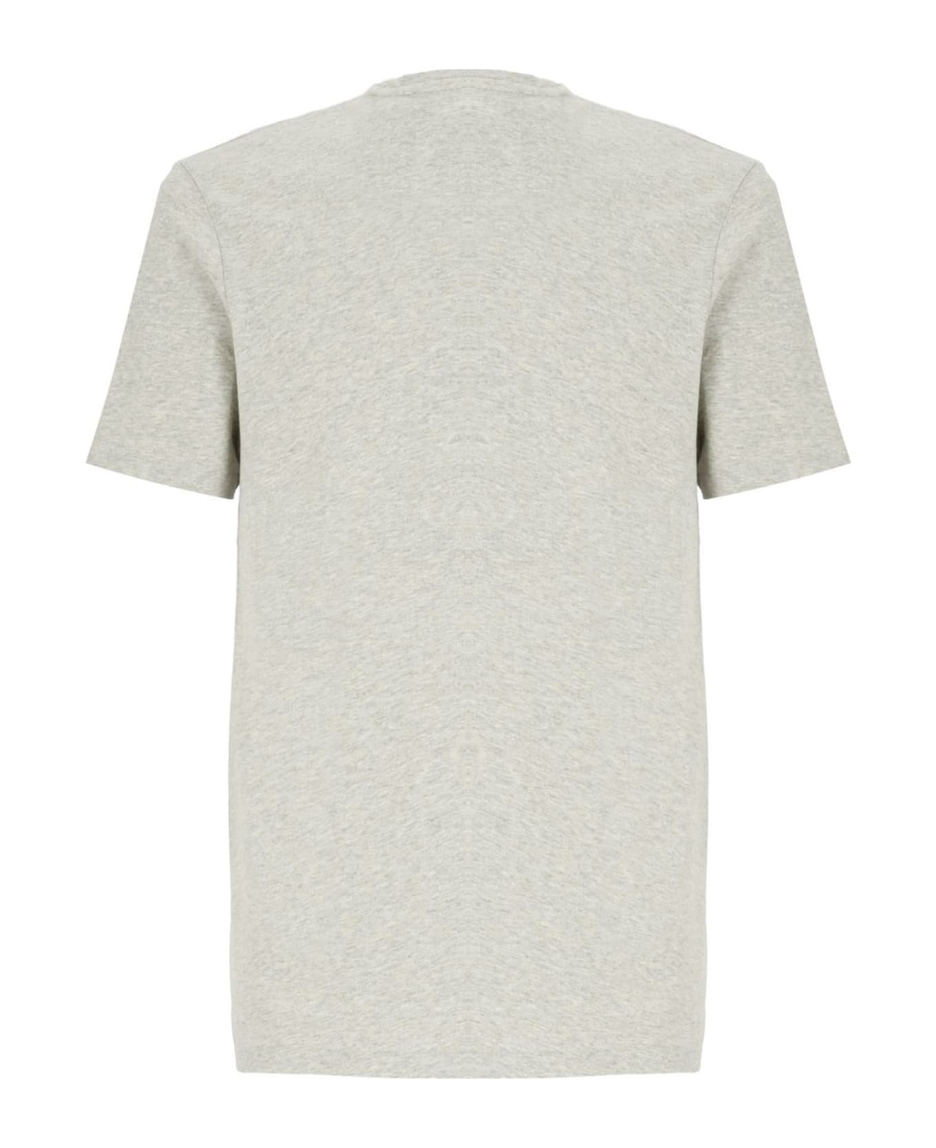 Ralph Lauren Logo Embroidered Regular T-shirt - New Grey シャツ