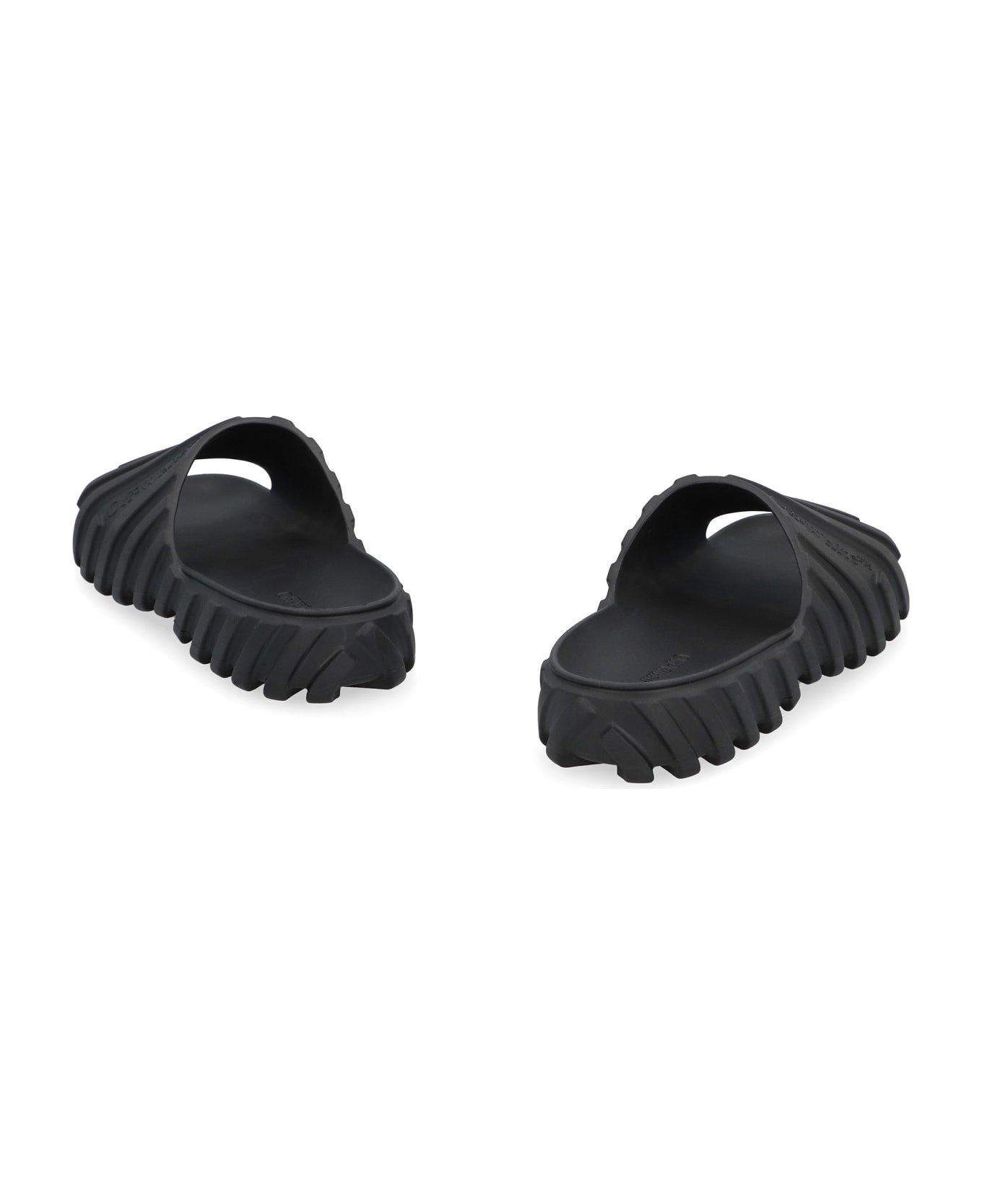 Off-White Exploration Rubber Slides - black