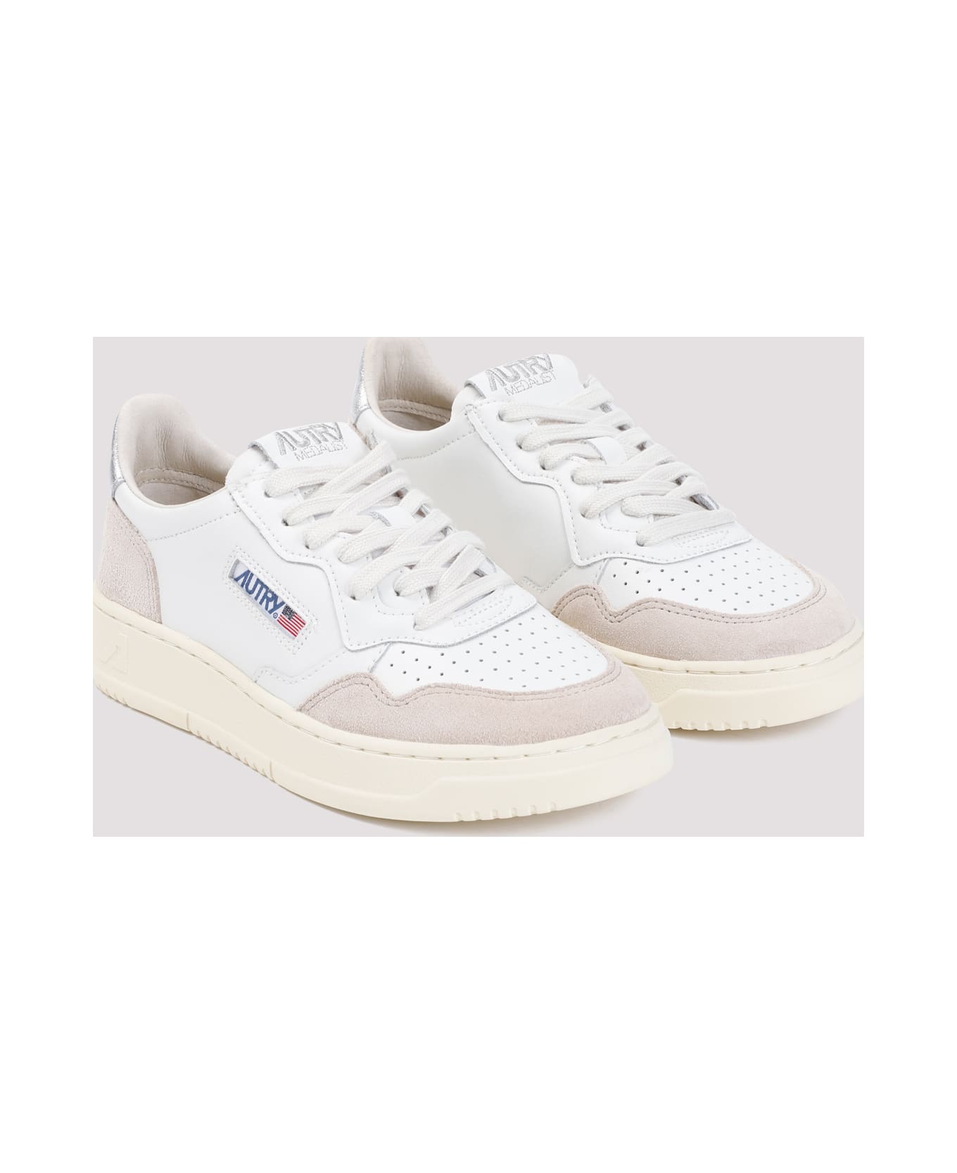 Autry Medalist Low Sneakers - Wht Silver