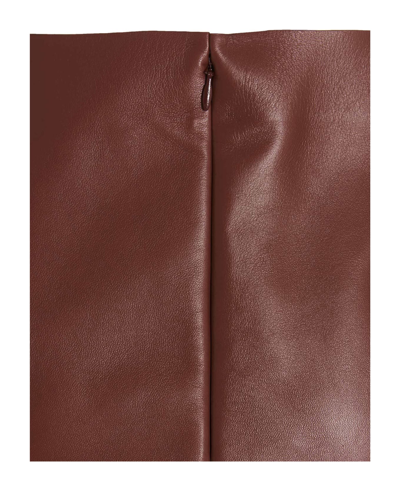 Chloé Leather Split Skirt - Brown