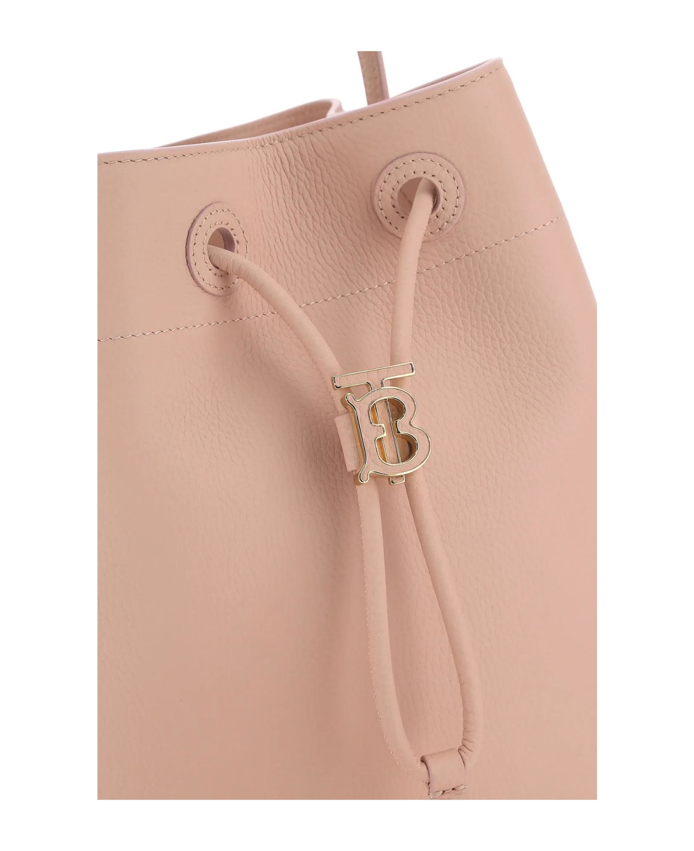 Burberry Pink Leather Small Tb Bucket Bag - A3661 トートバッグ