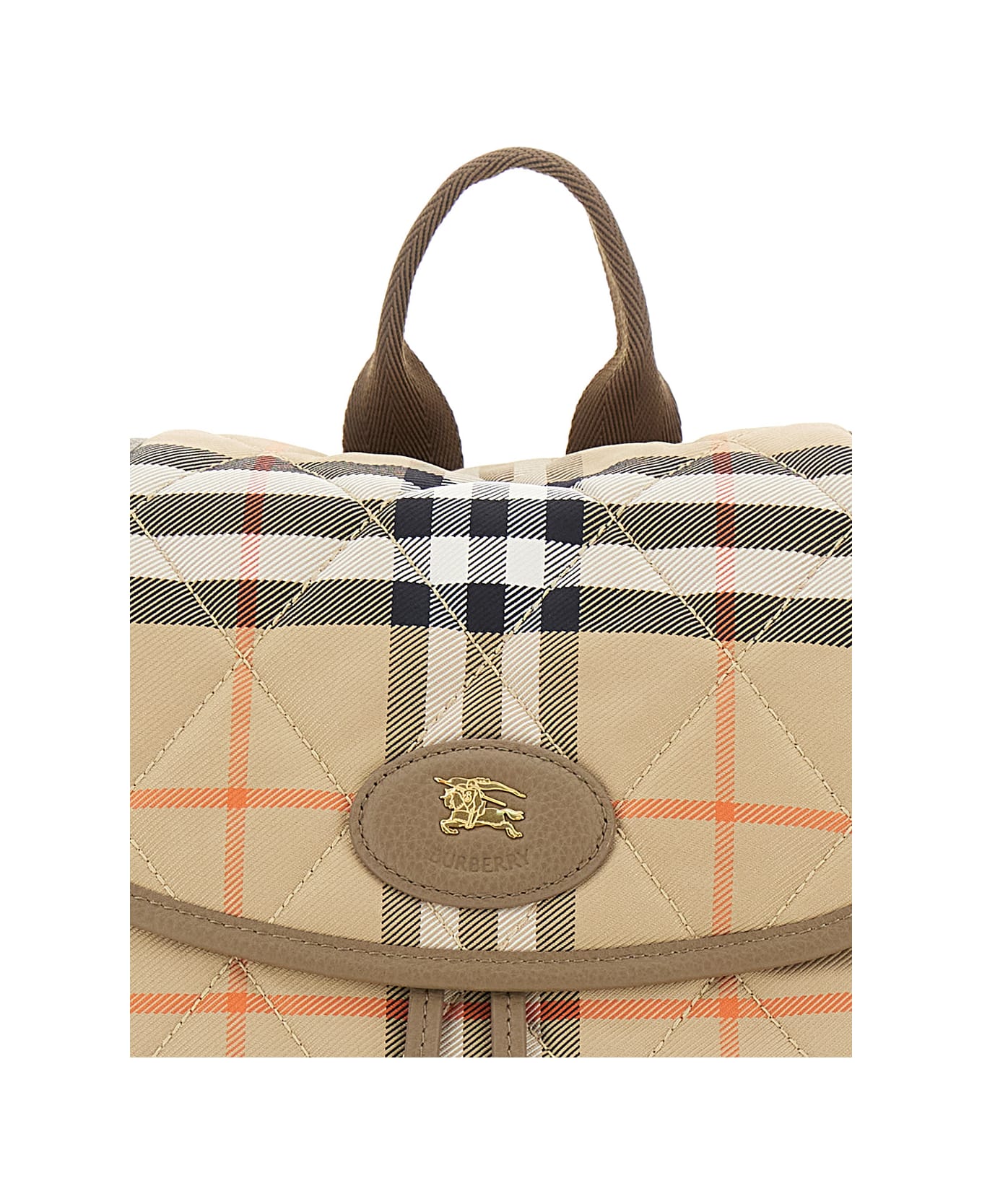 Burberry Embroidered Canvas Backpack - SAND