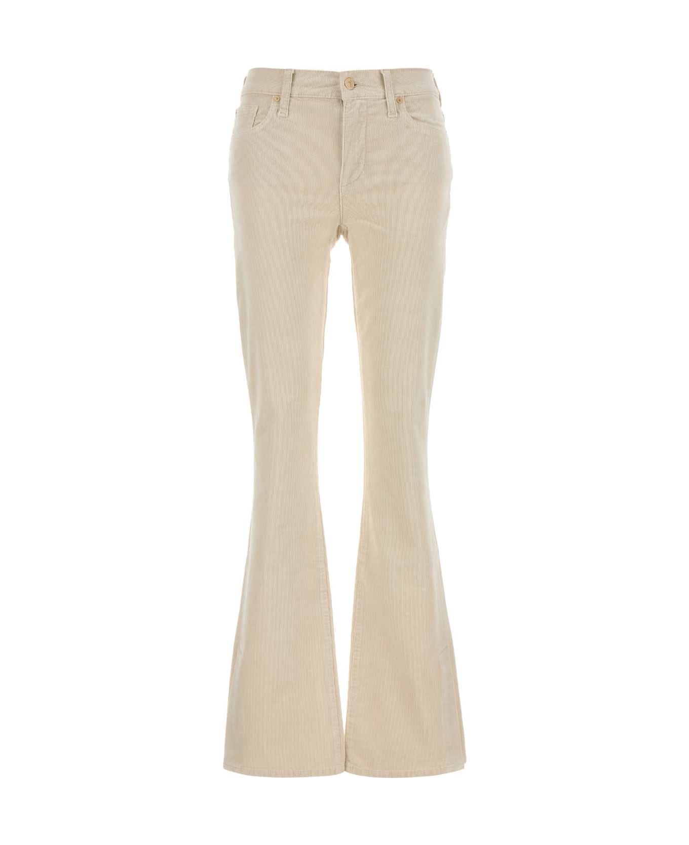 7 For All Mankind Sand Stretch Corduroy Pant - WHITE