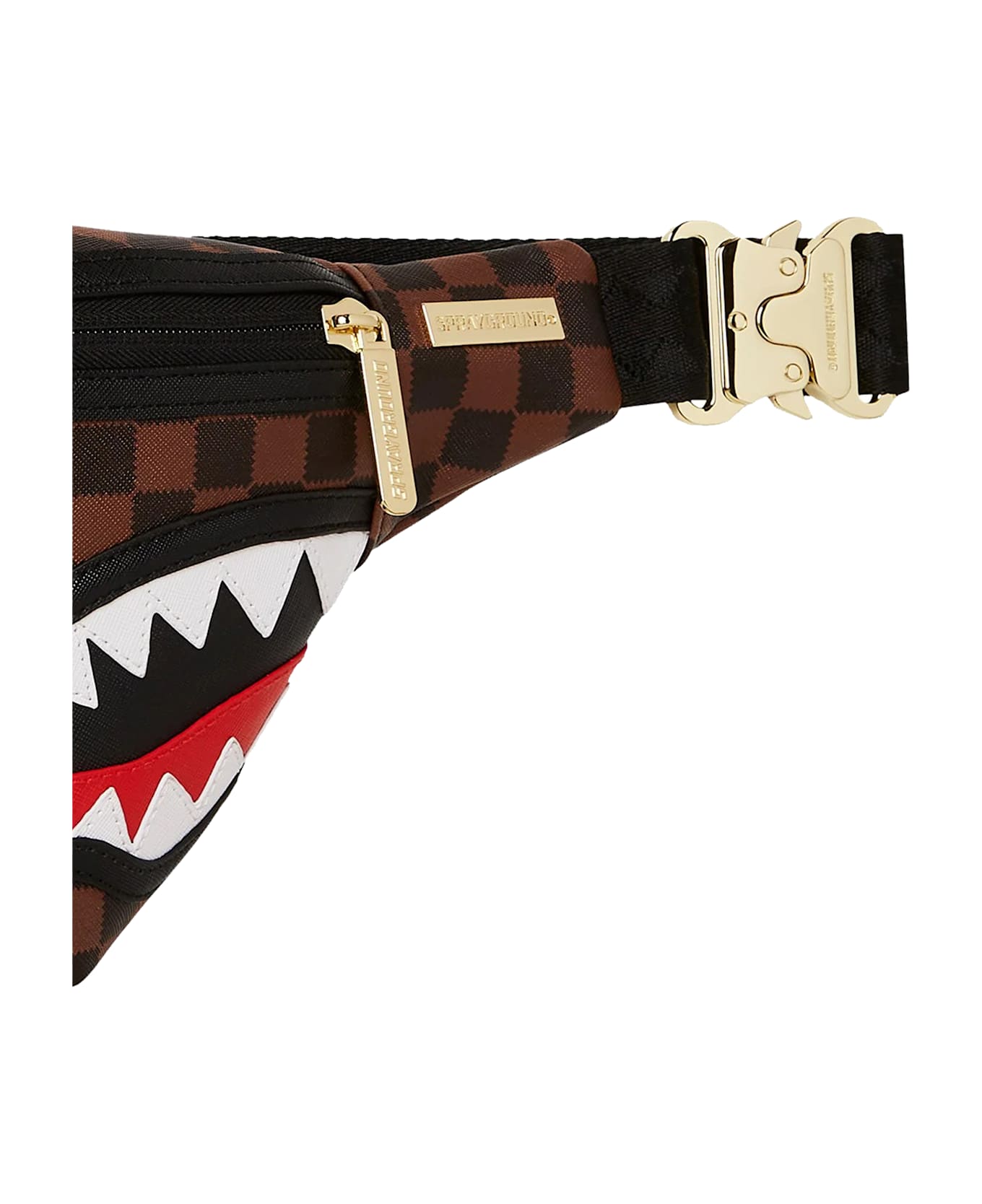 Sprayground Sawtooth Sharks In Paris Savvy Crossbody - Brown