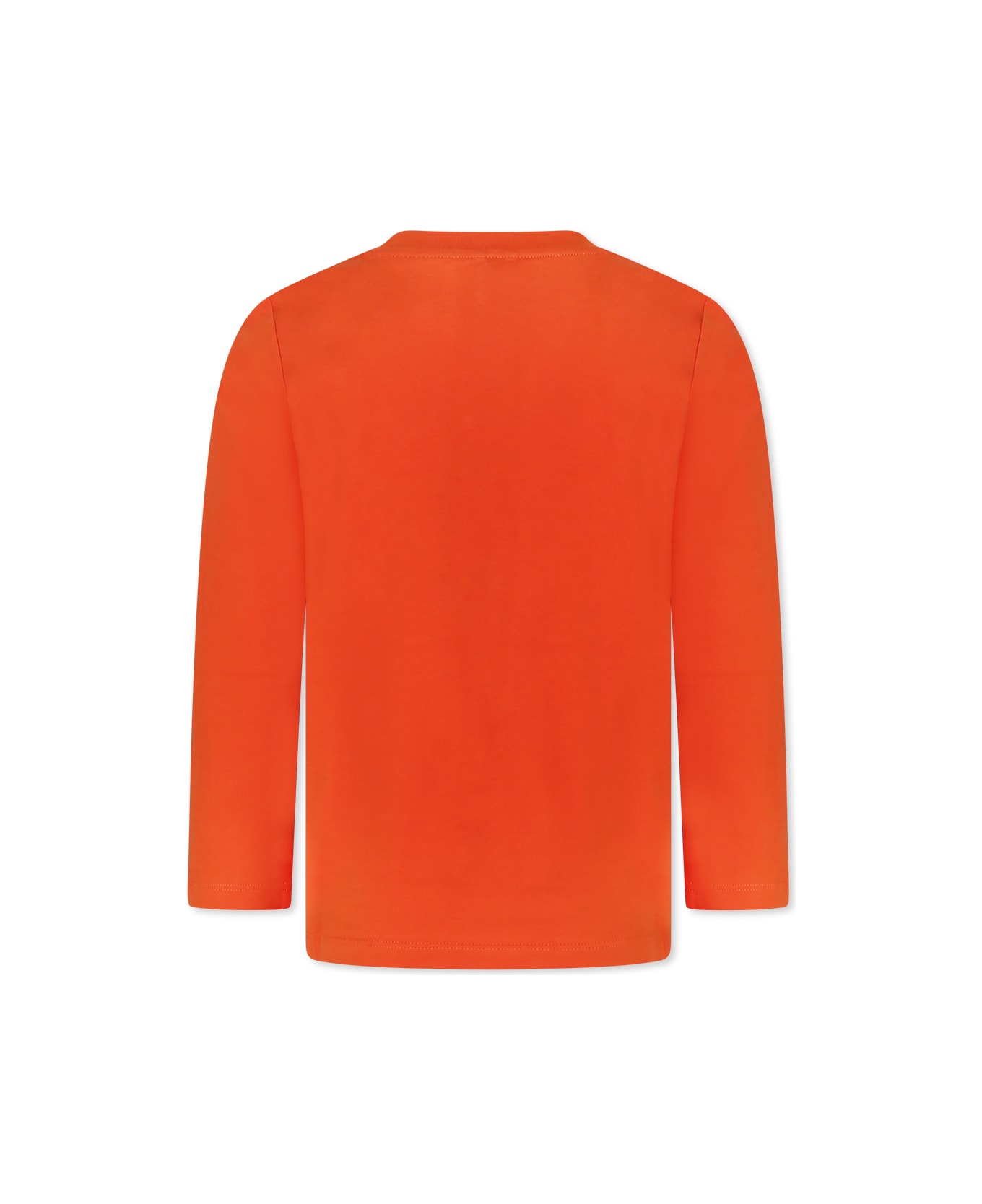 Stella McCartney Kids Orange T-shirt For Girl With Flowers - Orange